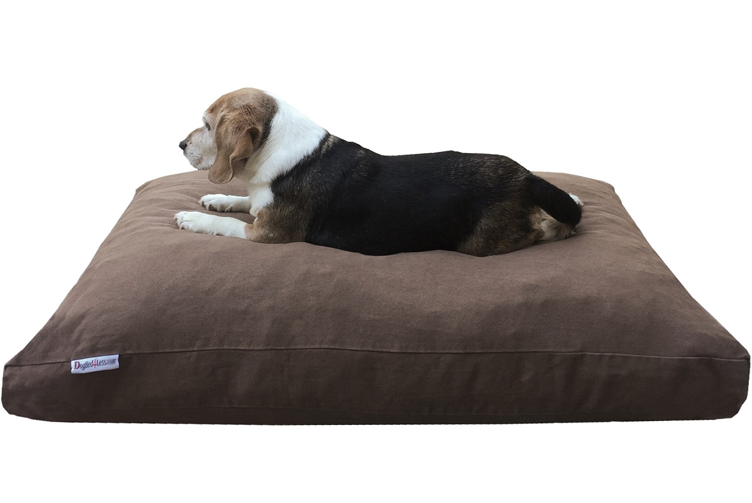 Dogbed4Less Large Shredded Memory Foam Dog Bed Pillow, Waterproof Lining And Machine Washable Durable Denim Cover 41X27 Inches, 