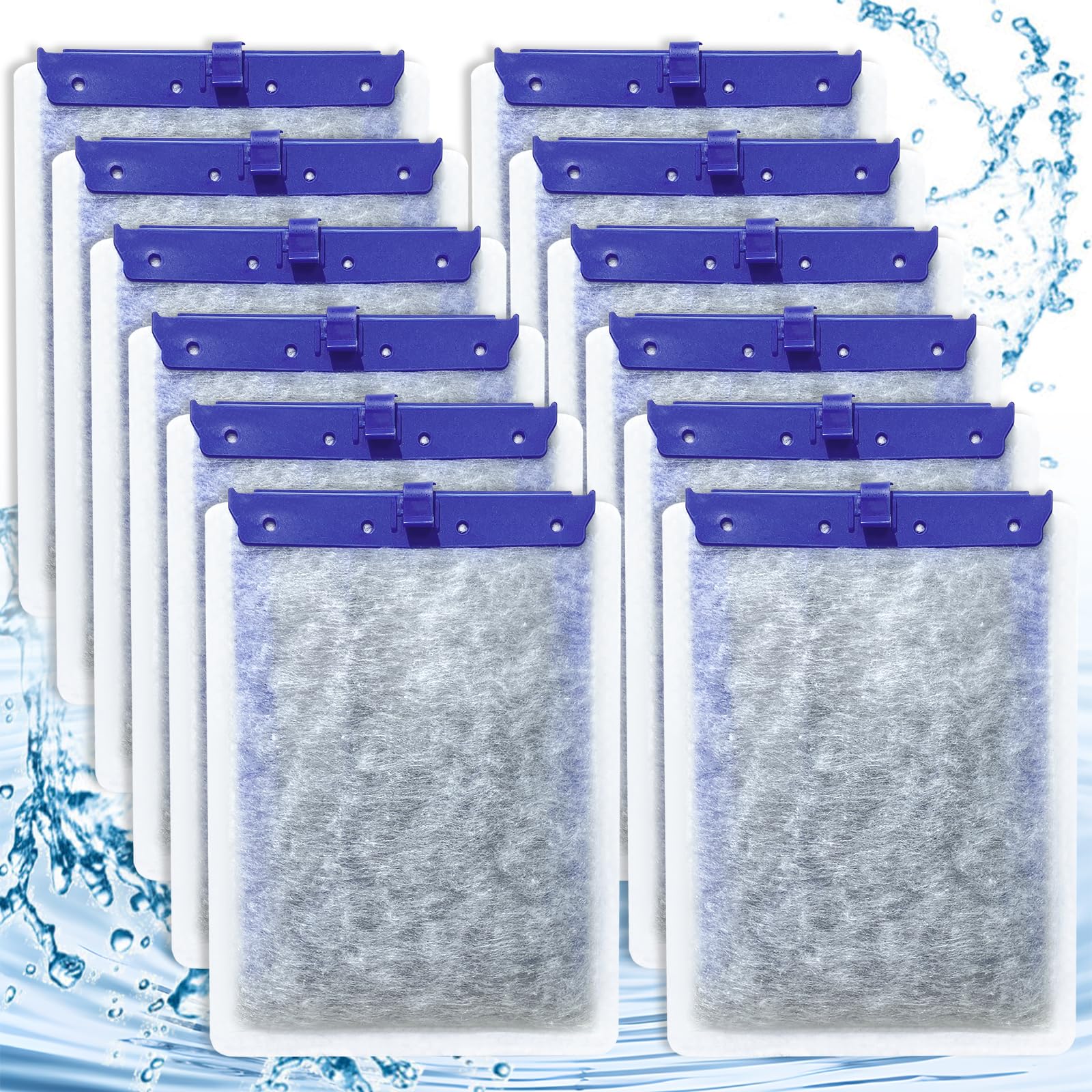 Cunina 12-Pack Filter Cartridges Large Compatible With Tetra Whisper Bio-Bag Aquarium Filters, Fish Tank Filters Replacement For