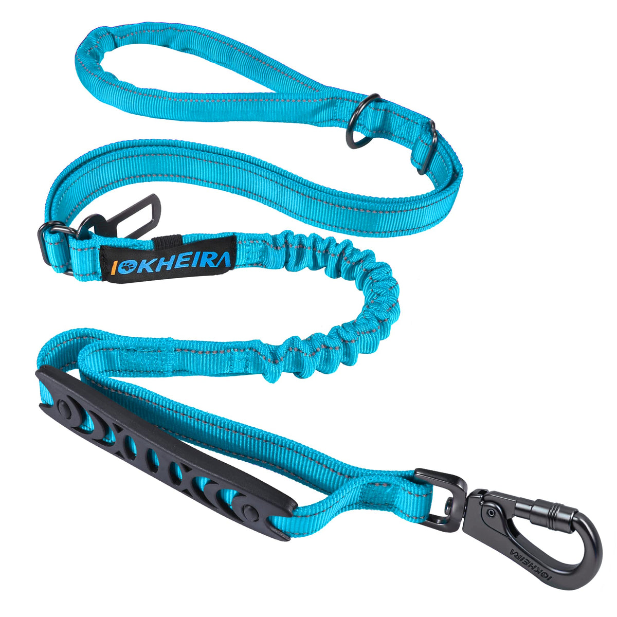 Iokheira 6Ft /4Ft Dog Leash Rope With Comfortable Padded Handle And Highly Reflective Threads For Medium & Large Dogs,4-In-1 Multifunctional Dog Leashes With Car Seat Belt For Training (Teal)