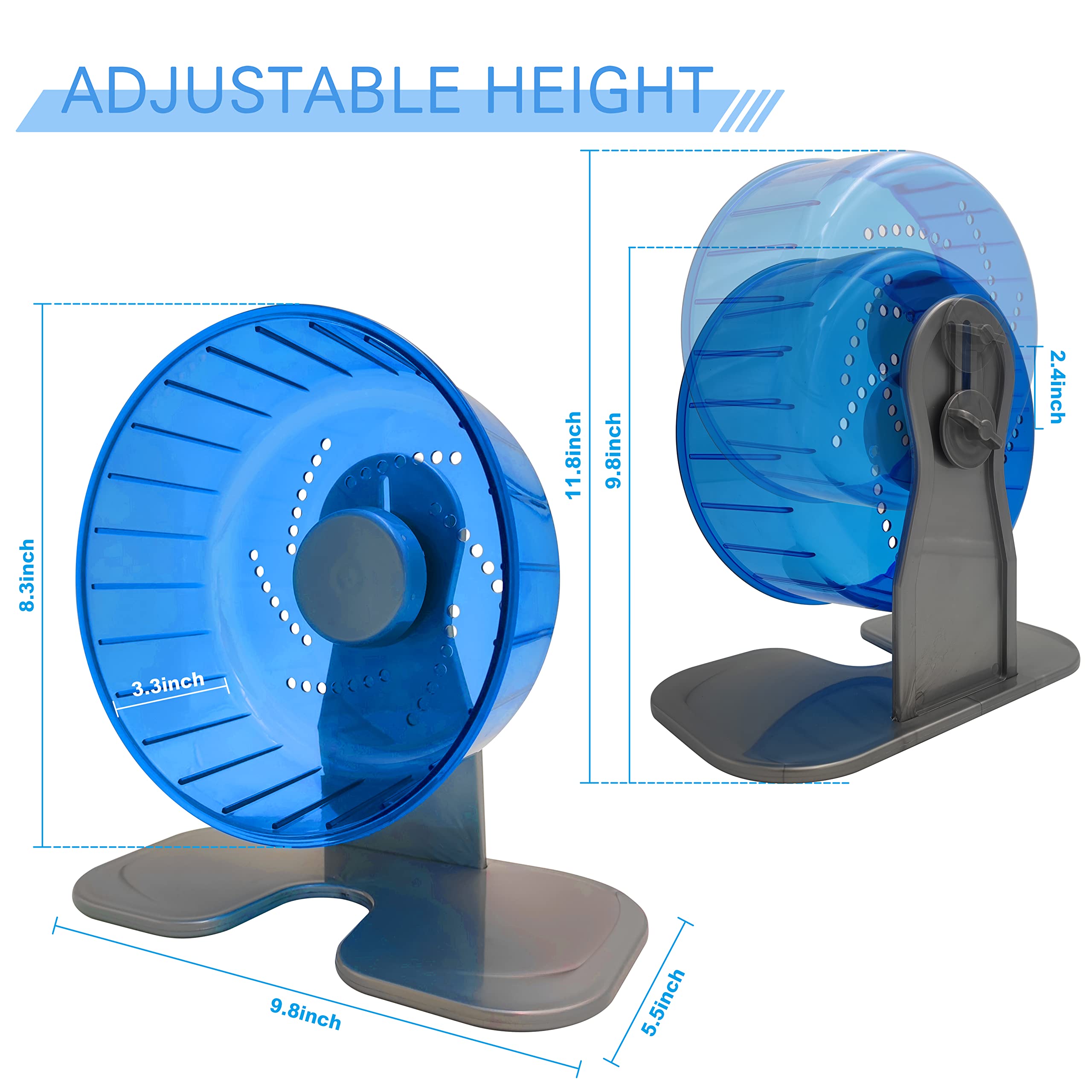 Petest Hamster Exercise Wheel, Silent Spinner Hamster Running Wheels, Diameter 8.3 Inch, Blue