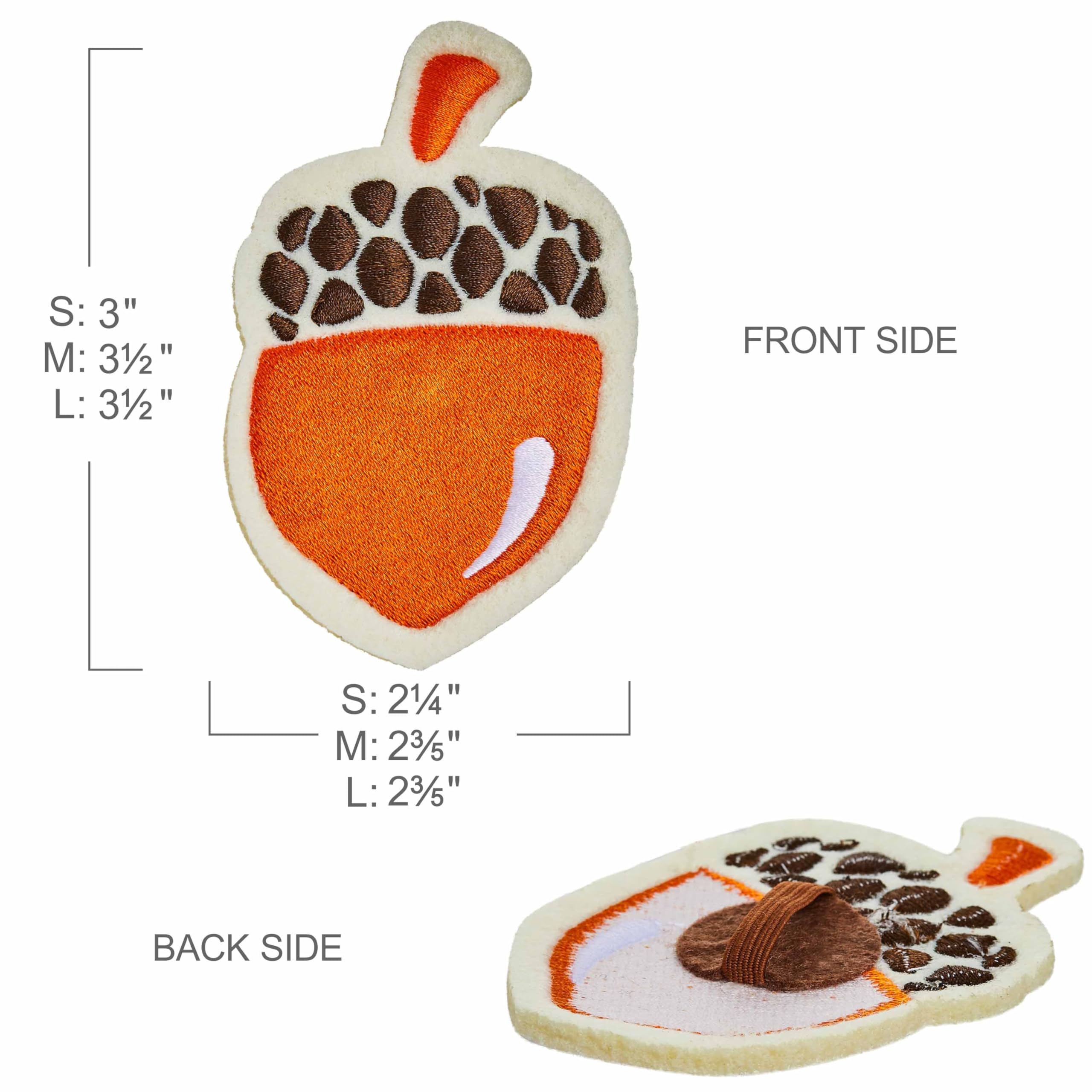 Blueberry Pet Thanksgiving Fall Pumpkin and Acorn Adjustable Dog Collar with Detachable Accessory, Large, Neck 18''-26''