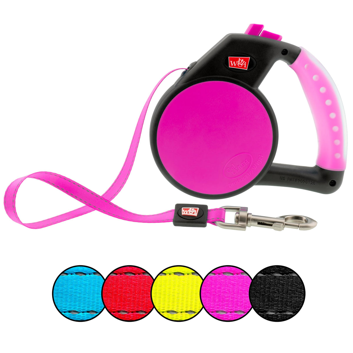 Wigzi 748013 Pink Medium Retractable Gel Leash, Na