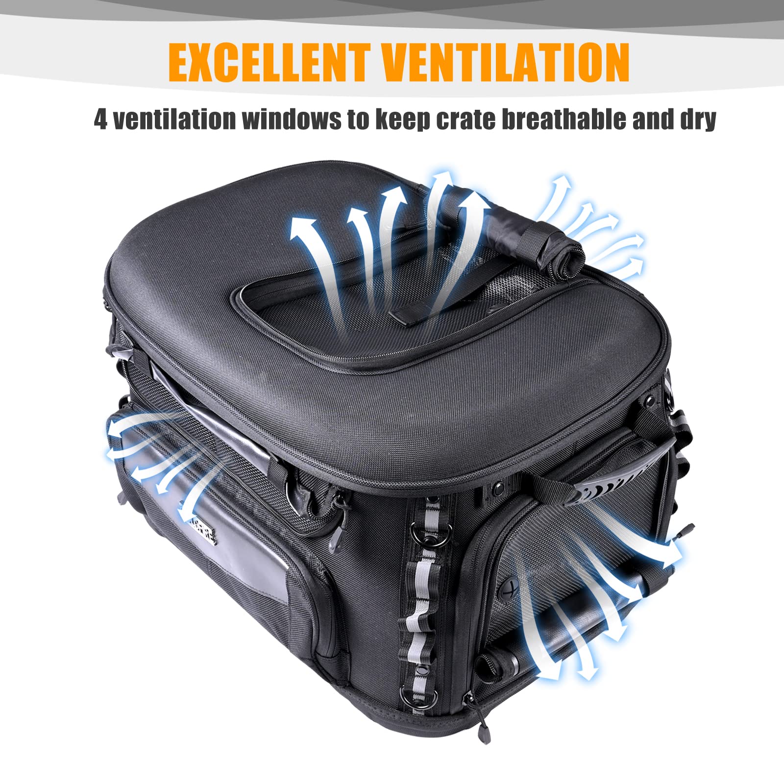 Sresk Motorcycle Dog Carrier For Harley Touring Trike Street Glide Road King Can Am Cvo, Portable Pet Carrier Cat Carrier Bag Tr