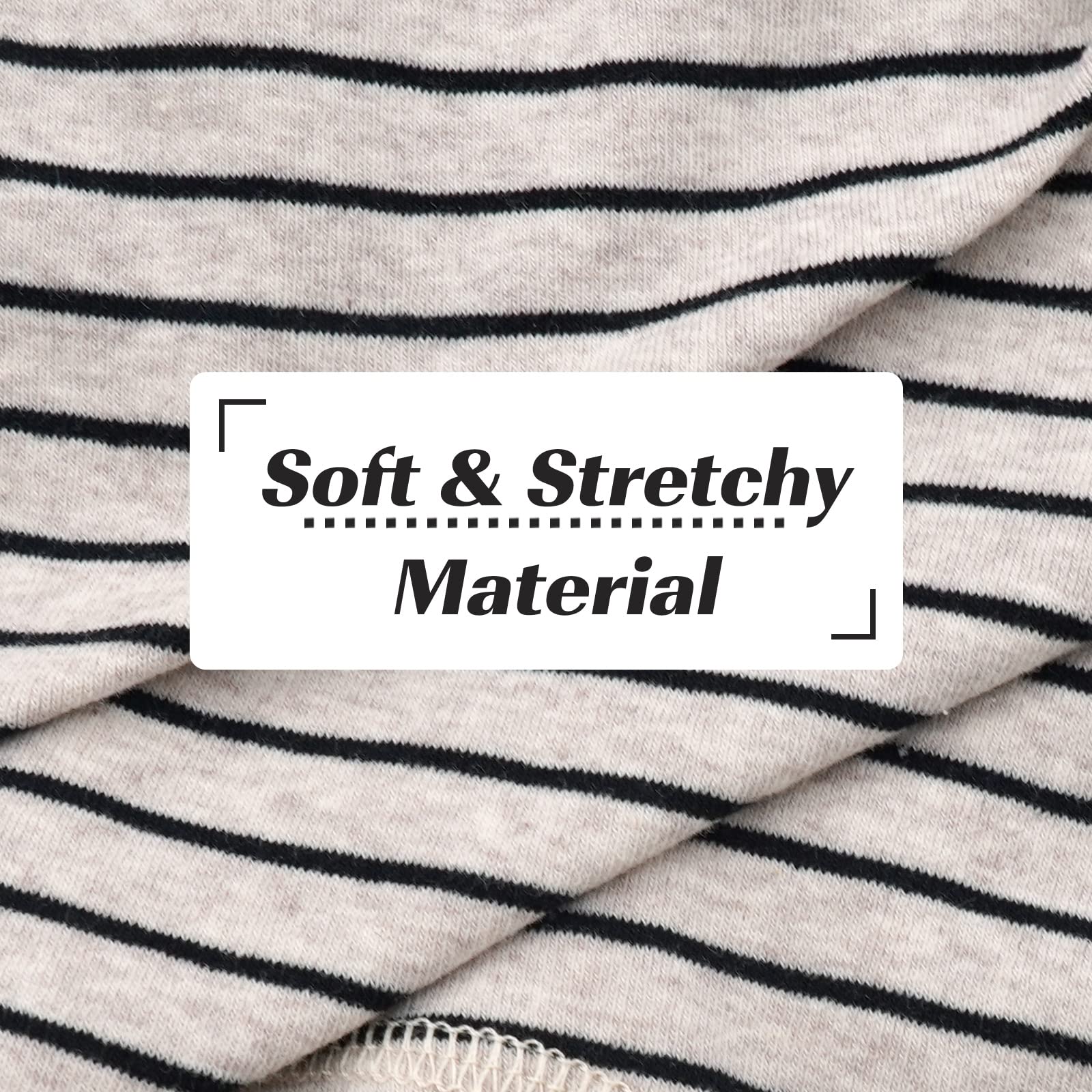 Kyeese Dog Pajamas Stripes 4 Legged Pet Jumpsuit Stretchable Pet Puppy Cat Pajamas Onesie Lightweight Dog Clothes, Ivory Brown,