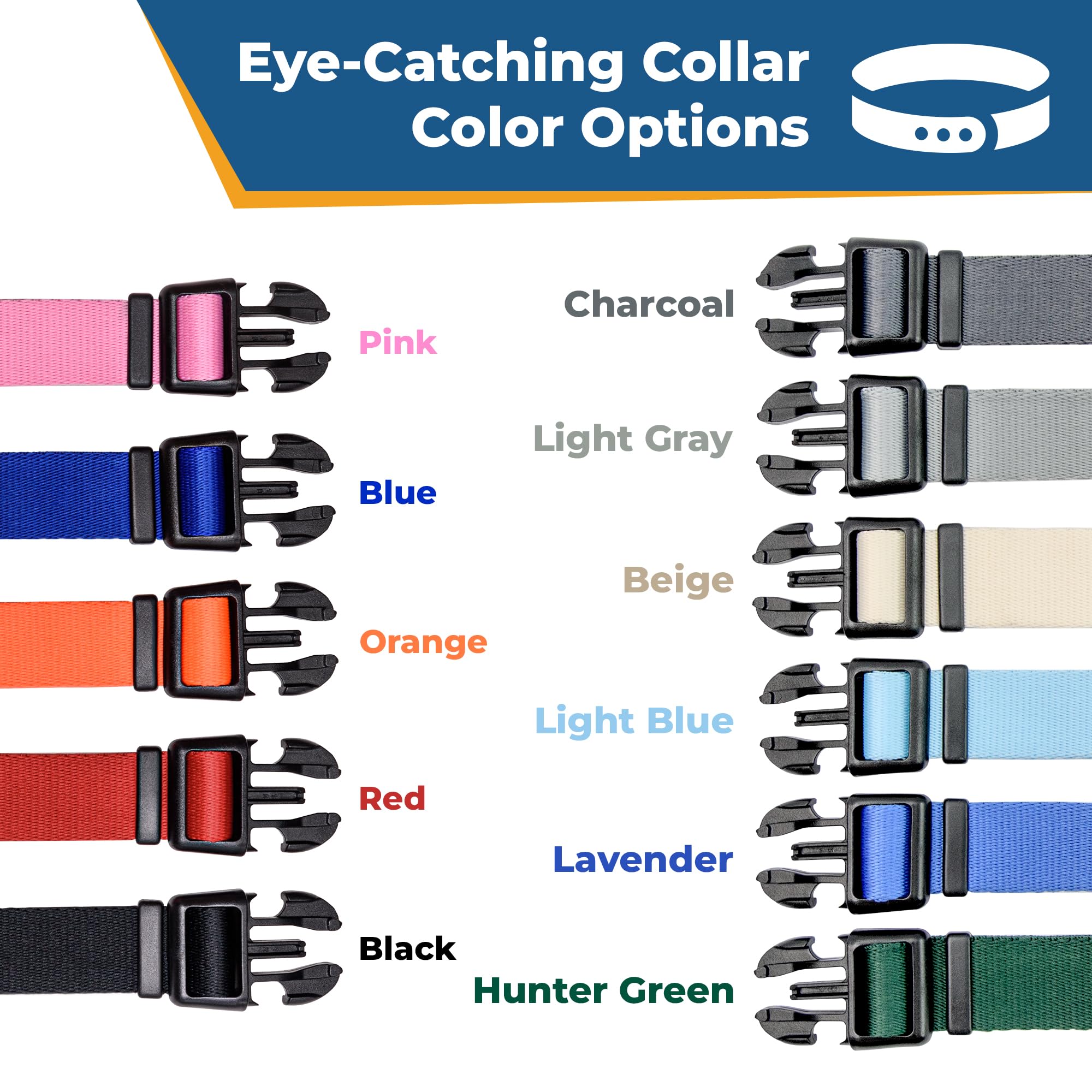 Gotags Personalized Dog Collar, Custom Embroidered Pet Id Dog Collar With Pet Name And Phone Number, Adjustable With Quick Relea