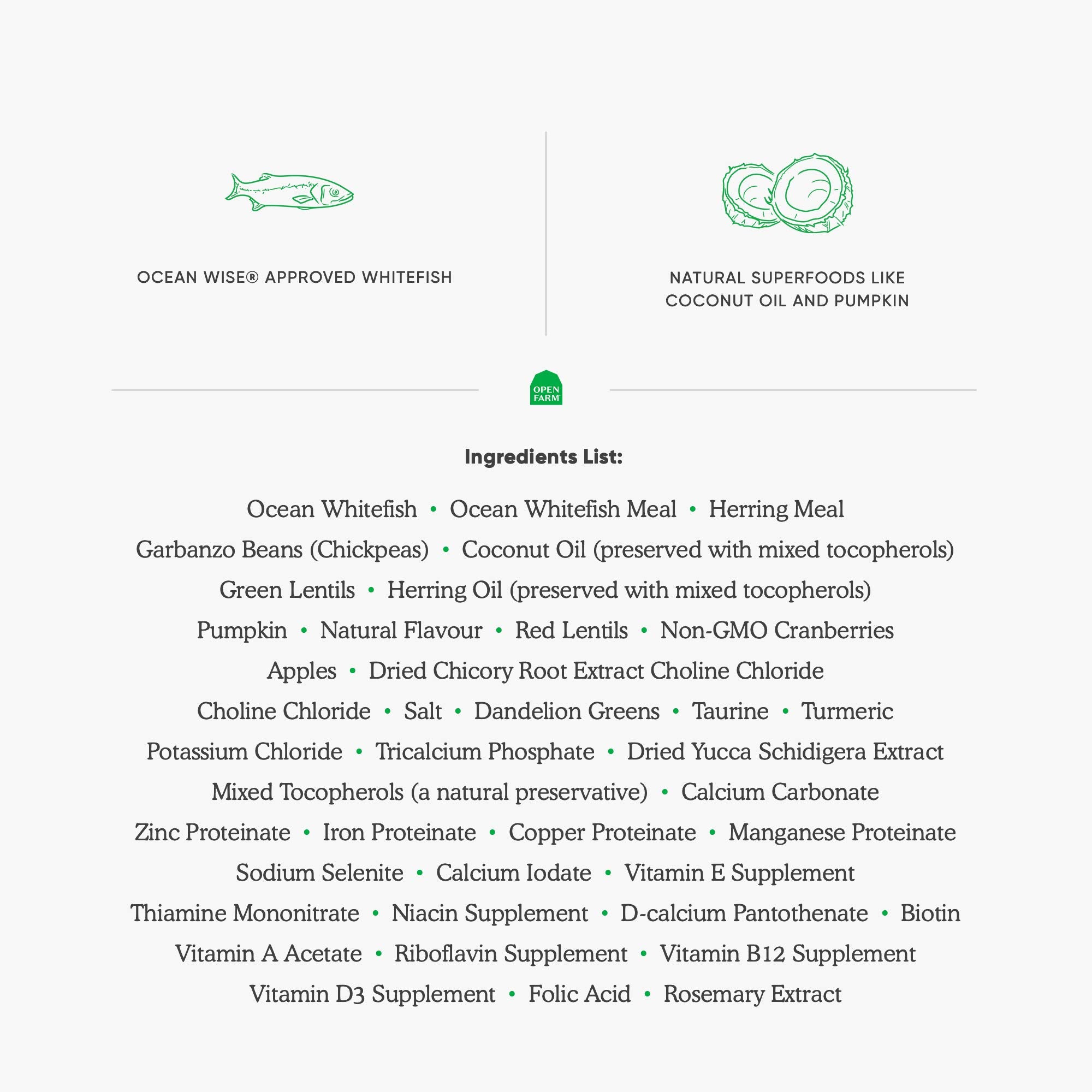 Open Farm Catch-Of-The-Season Whitefish Recipe Organic Sustainable Cat Food Net 4 LB
