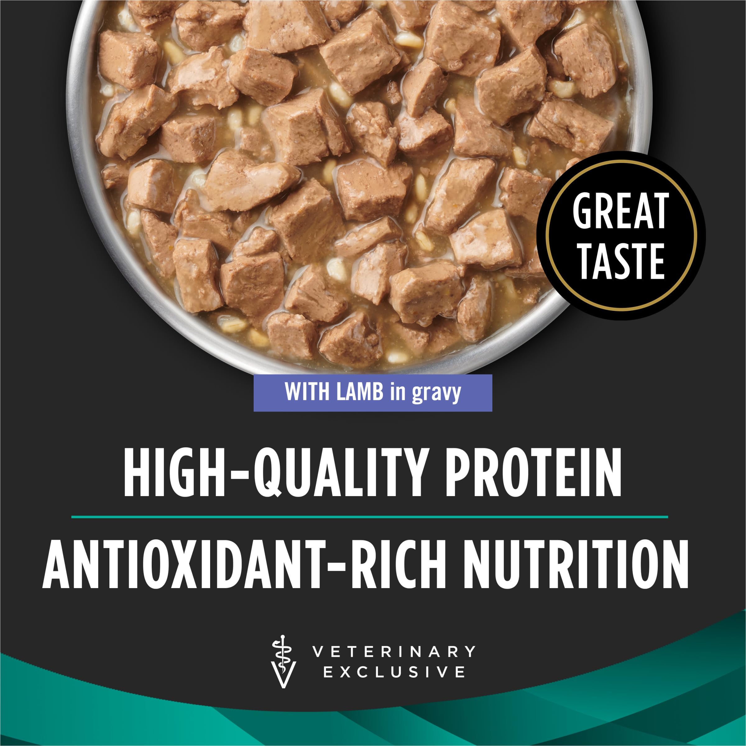 Pro Plan Veterinary Diets Purina EN Savory Selects Gastroenteric with Lamb in Gravy Canine Formula Gastrointestinal Dog Food - (