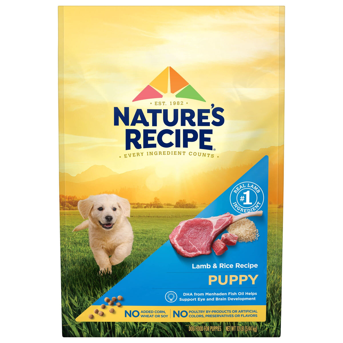 Nature'S Recipe Dry Puppy Food, Lamb & Rice Recipe, 12 Lb. Bag