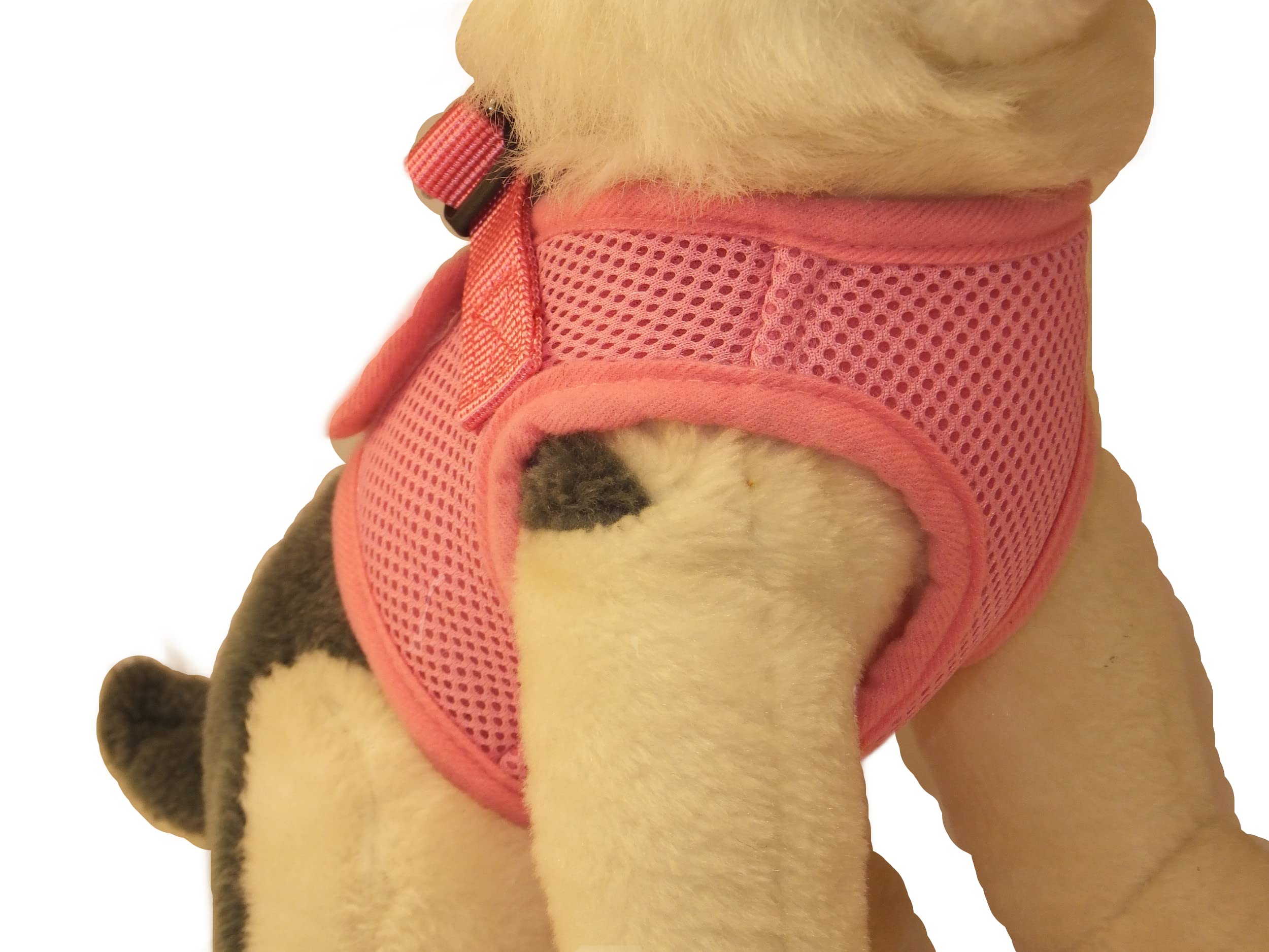 Snazzi Pet Teacup Dog Harness - Xxs Dog Harness - Soft Mesh Step In Dog Harness No Pull - Adjustable Dog Harness - Dog Harness Small Size Dog 2-25 Lbs Mini, Toy Yorkie (Pink, Sm 12.5'-13.5' 5-6.5 Lb)
