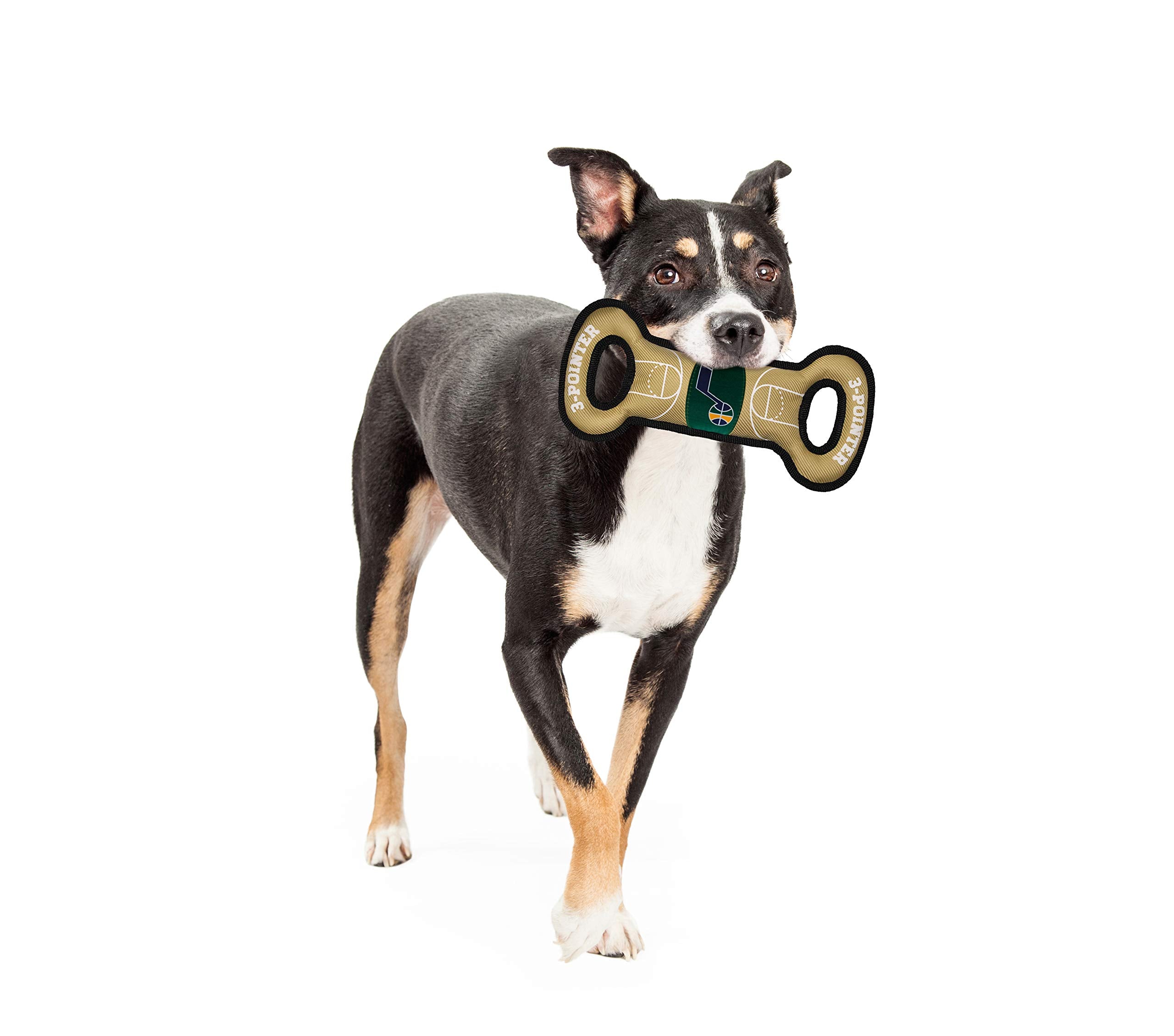 Nba Utah Jazz Field Toy. - Tough Nylon Pet Toy With Double Trim Stitching & Inner Squeaker