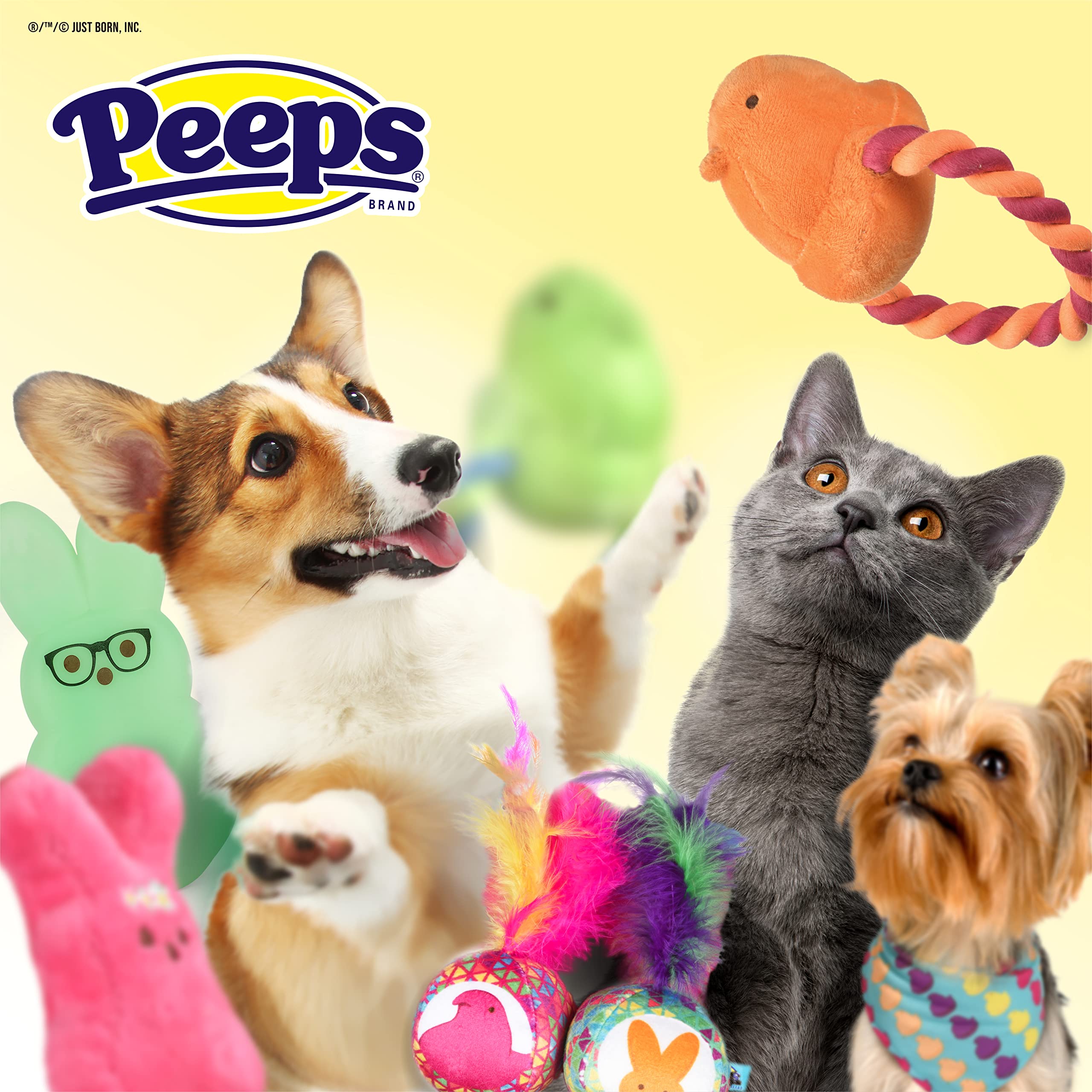 Peeps Easter Bunny Costume For Dogs, Puppies, & Cats, Small