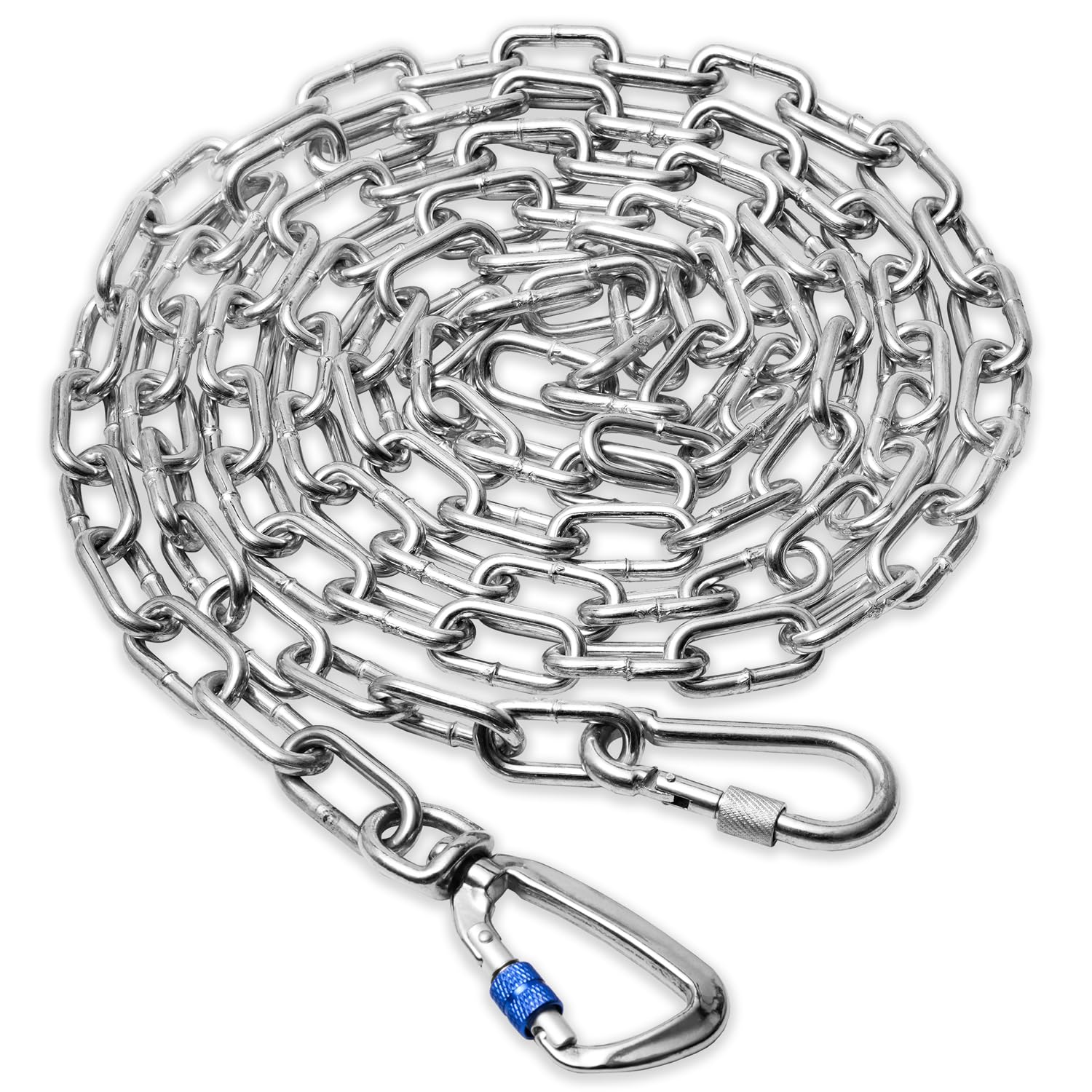 Heavy Duty Dog Chain For Yard - 10Ft Metal Dog Chain Leash For Large Dog,Long Dog Lead For Outside With Strong Swivel Hook,Outdo