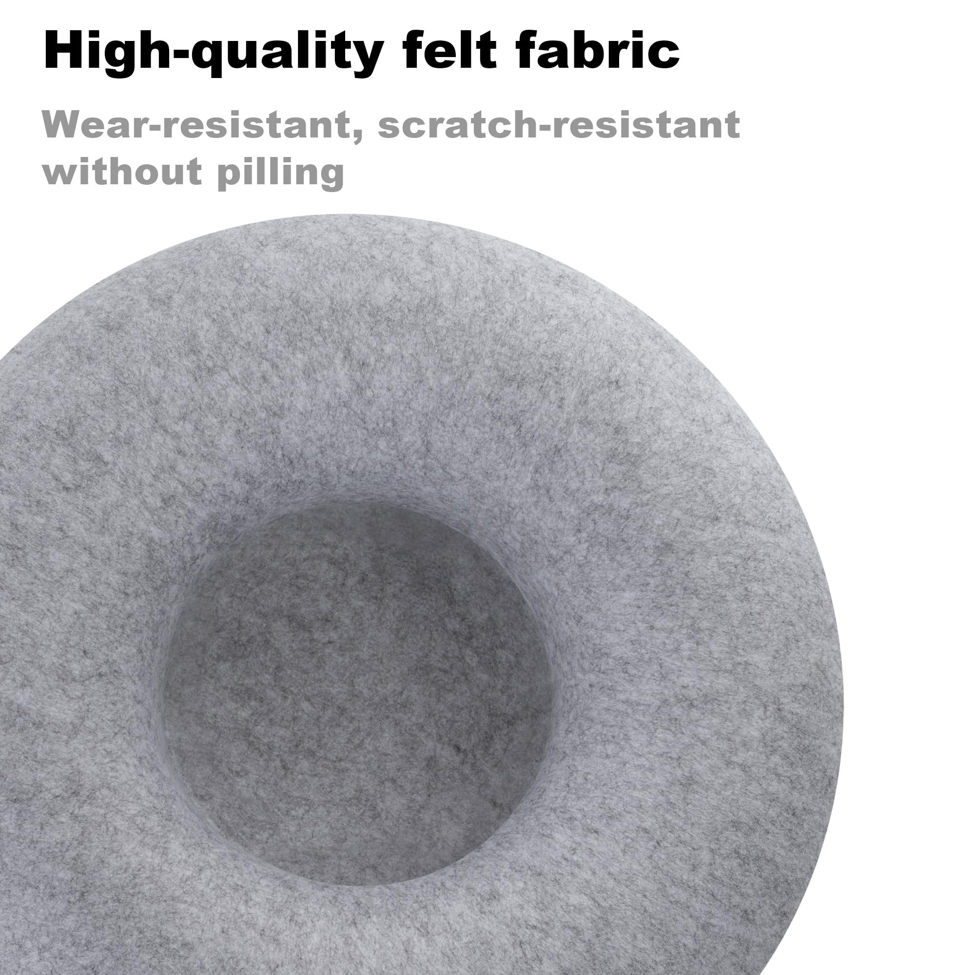 Large Cat Tunnel Bed For Indoor Cats With 3 Toys, Scratch Resistant Donut Cat Bed, Up To 30 Lbs (L 24X24X11, Light Grey)