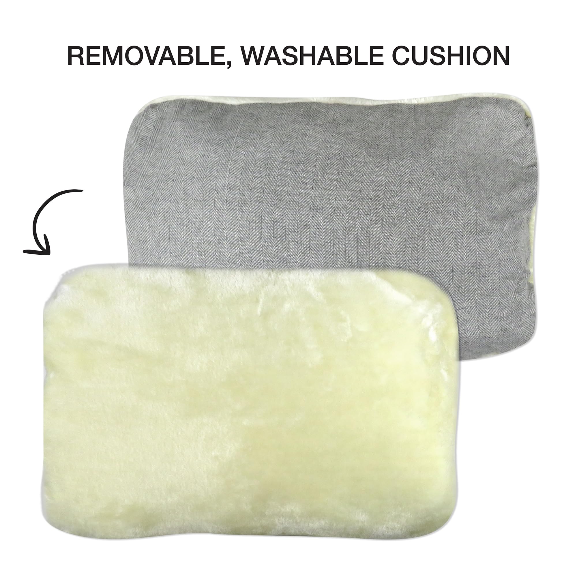 Pet Passion Mello-The Ultra Luxe Bolster Dog Bed With Removable Washable Pillow For All Pet Breeds, Ivory Tweed, Small