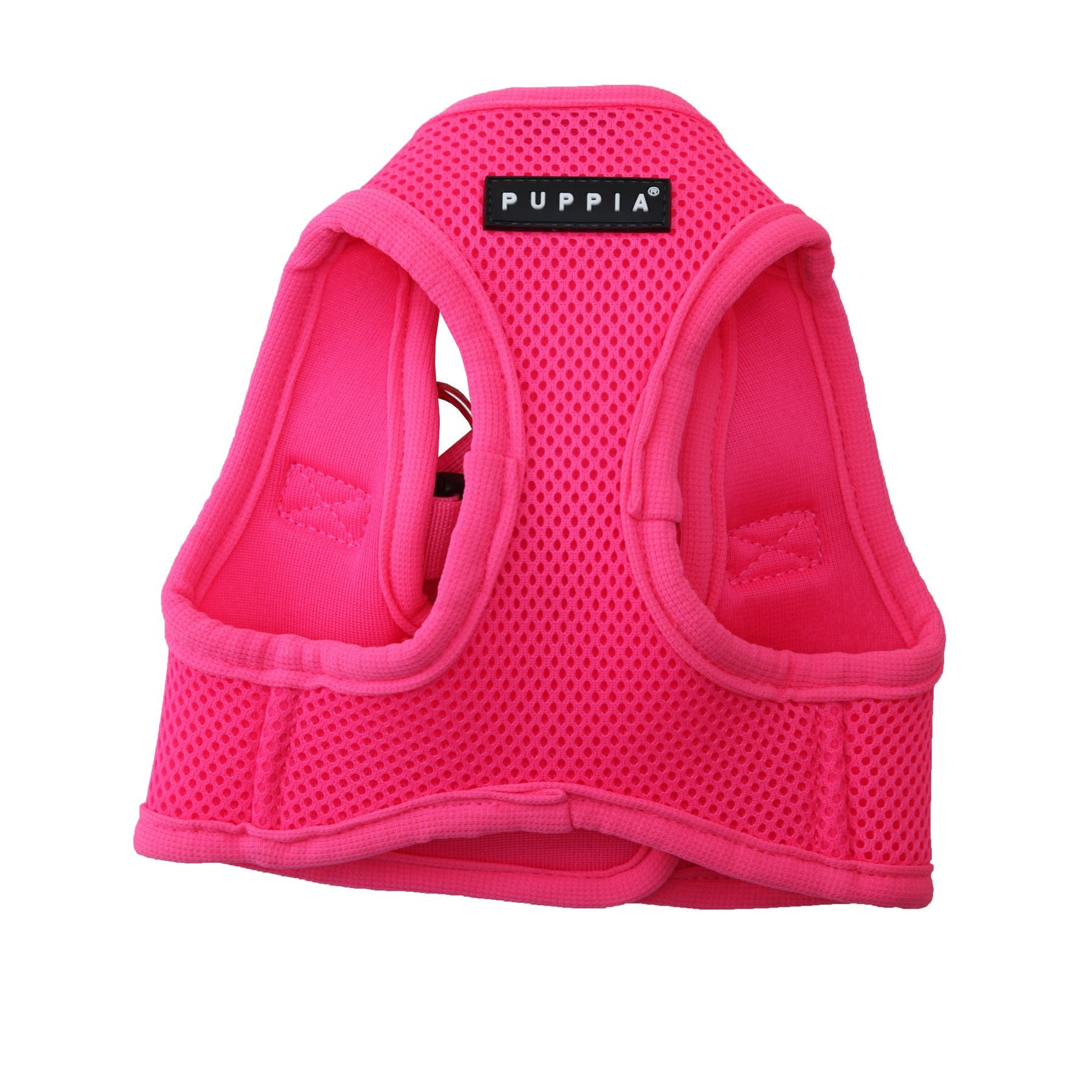 Puppia Neon Soft Vest Harness Step-in No Choke No Pull Walking Training for Small and Medium Dog, Pink, Large