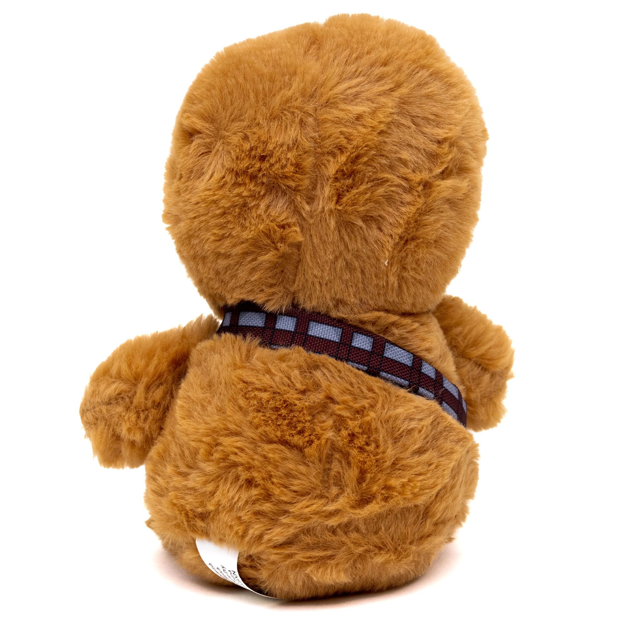 Star Wars Squeaky Plush Dog Toy for Large, Medium & Small Dogs, Chibi Chewbacca Sitting Pose, 4.5 x 6