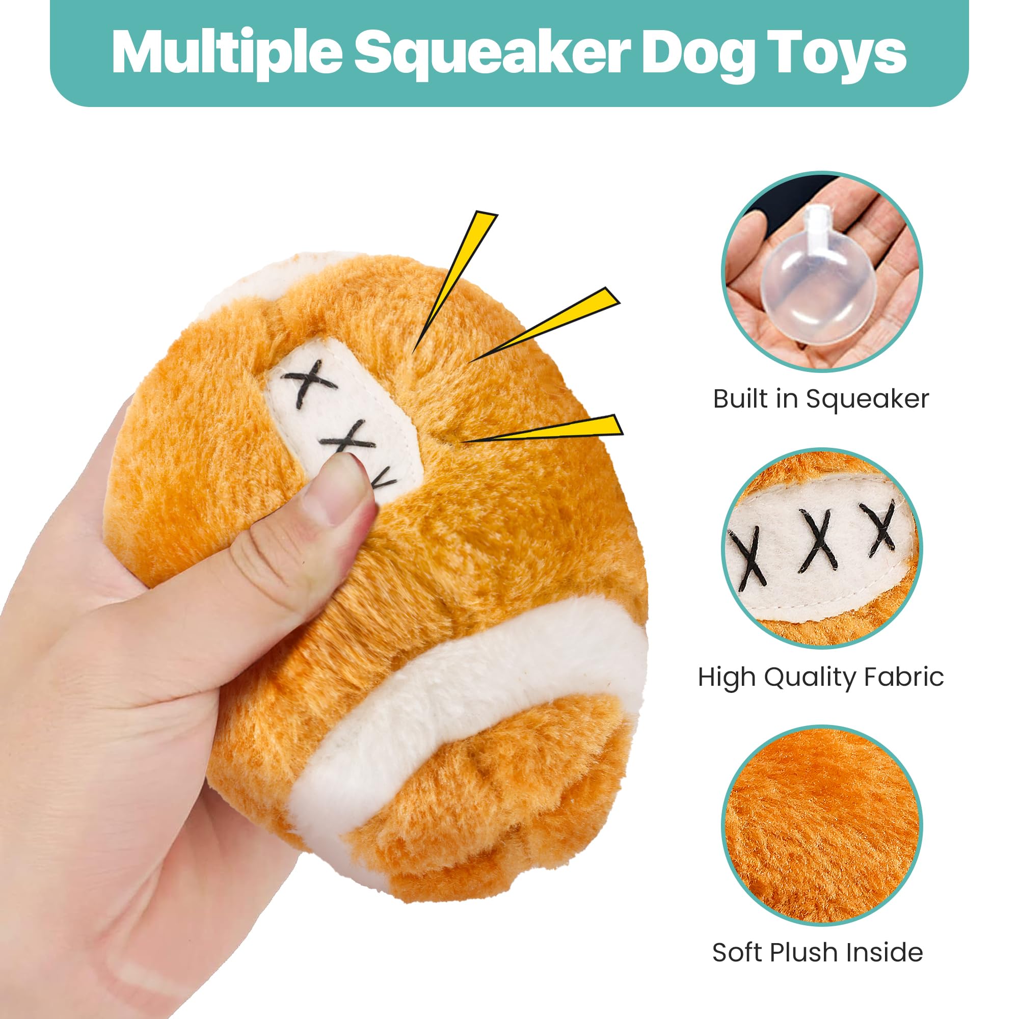 Plush Football Dog Toy