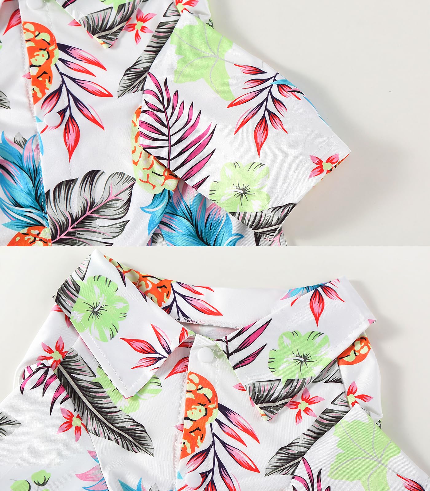 Hawaii Shirt White Fruits Prints Polo T-Shirts Breathable Cool Beach Style Summer Dog Clothes For Large Dogs Boys And Girls (3X-