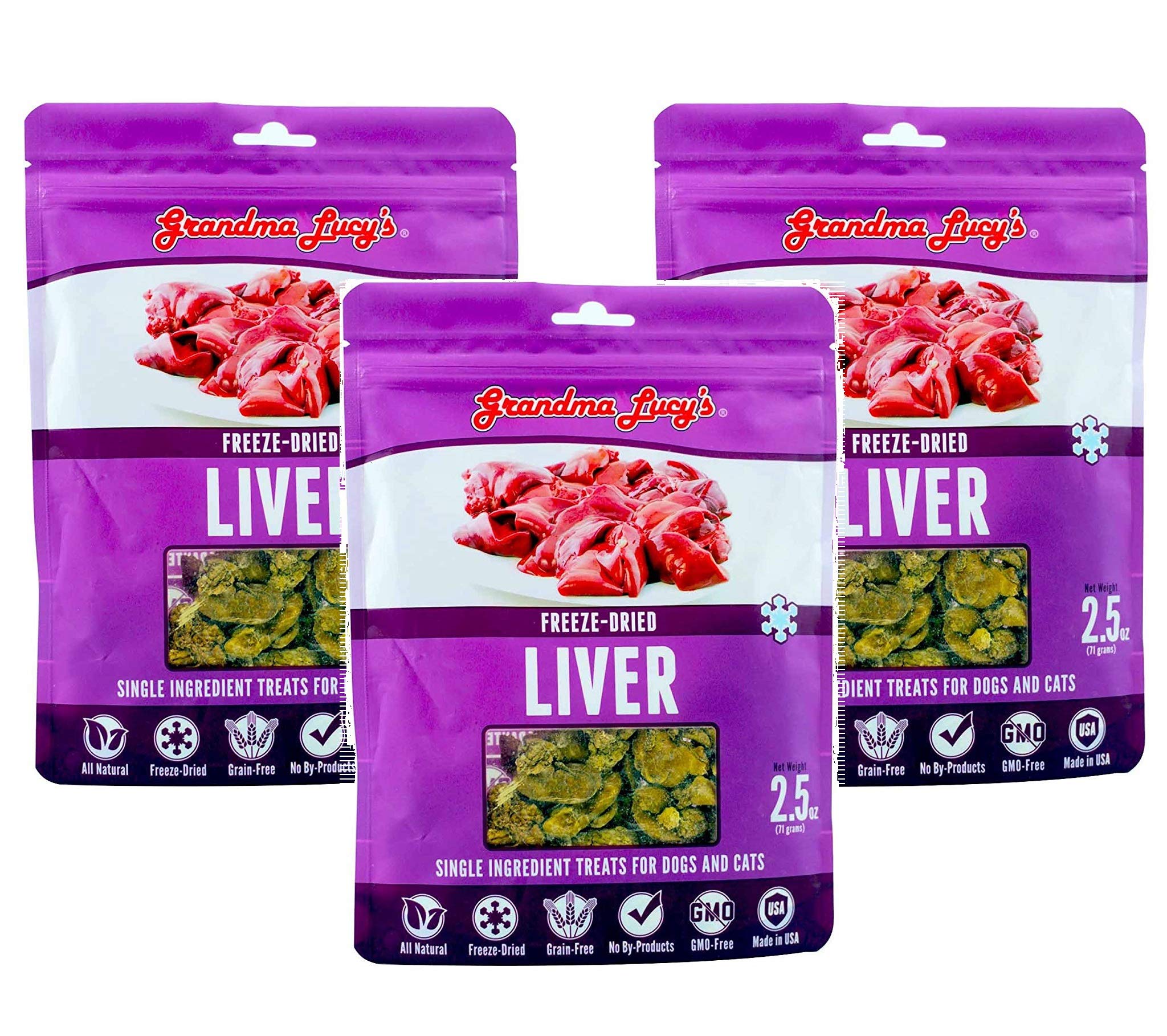 Grandma Lucys Dog Freeze Dried Liver Treat 3 Oz..