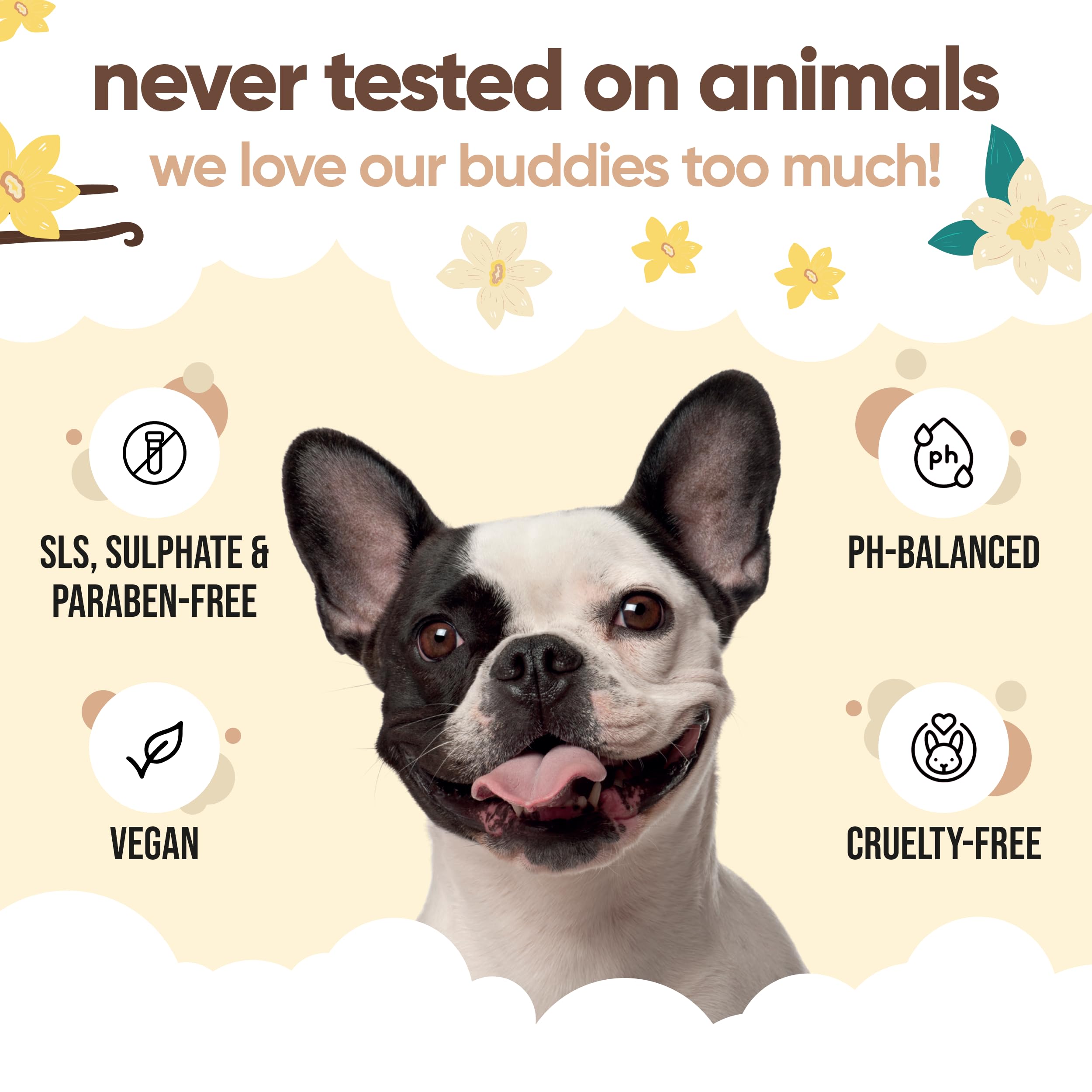 Buddycare Vanilla & Shea Butter Dog Conditioner (16.90oz) Aloe Vera, Argan Oil & Pro Vitamin B5 to Detangle Matted Coats & Relie