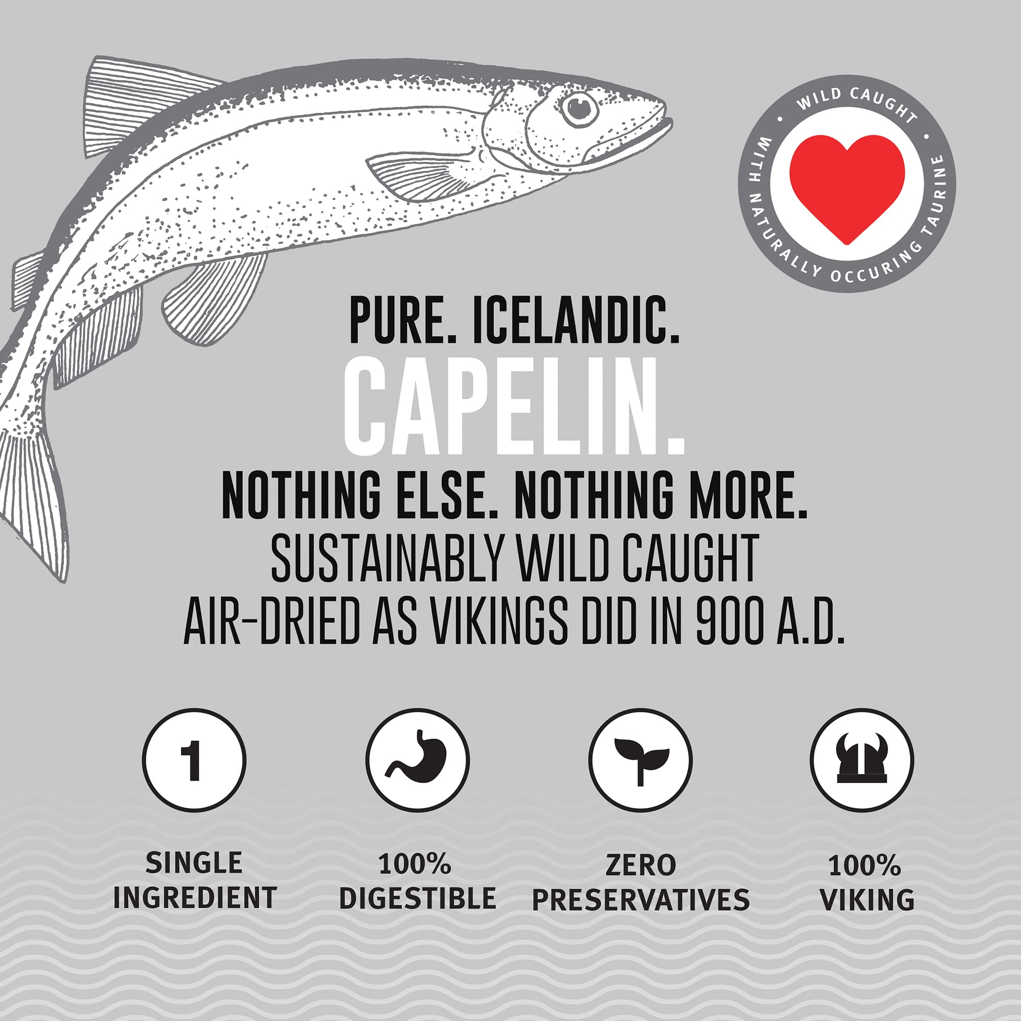 Icelandic+ Plus Capelin Whole Fish & Pieces Dog Treat 2.5-oz Bag