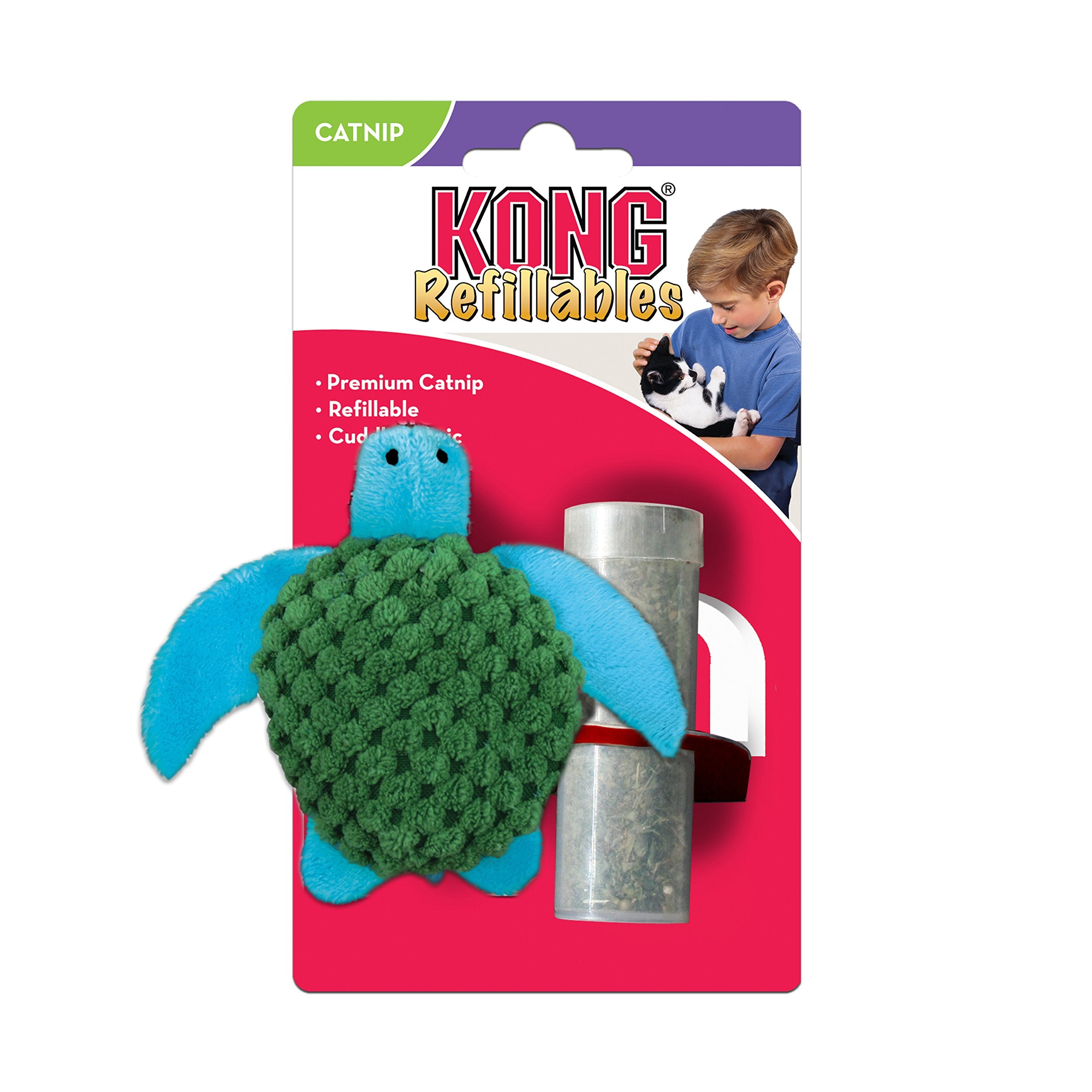 Kong Refillables Turtle Cuddle Toy North American Premium Catnip