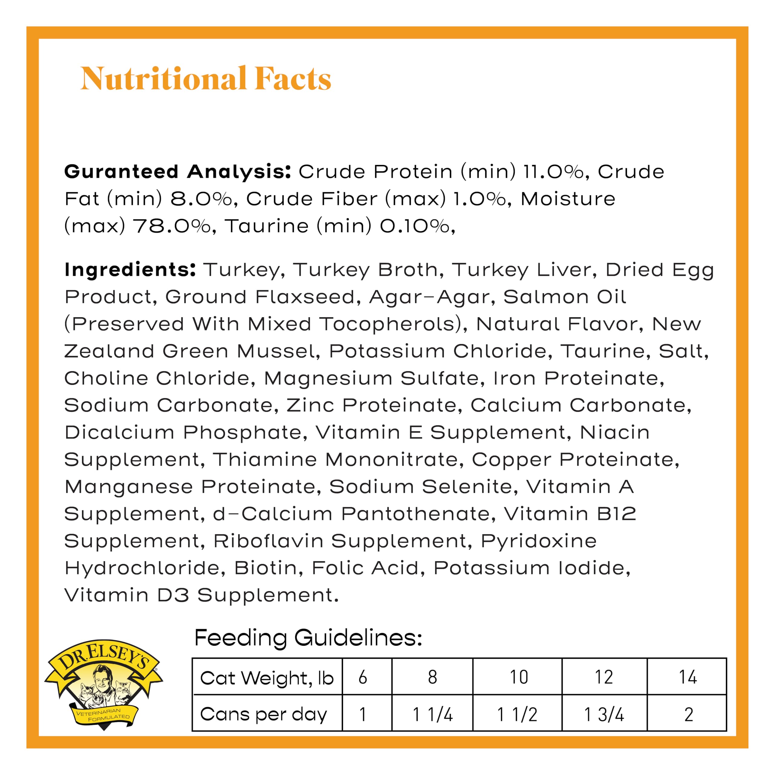 Dr. Elseys cleanprotein Original Turkey Recipe Wet Cat Food, 2.75 oz Can (Pack of 24)