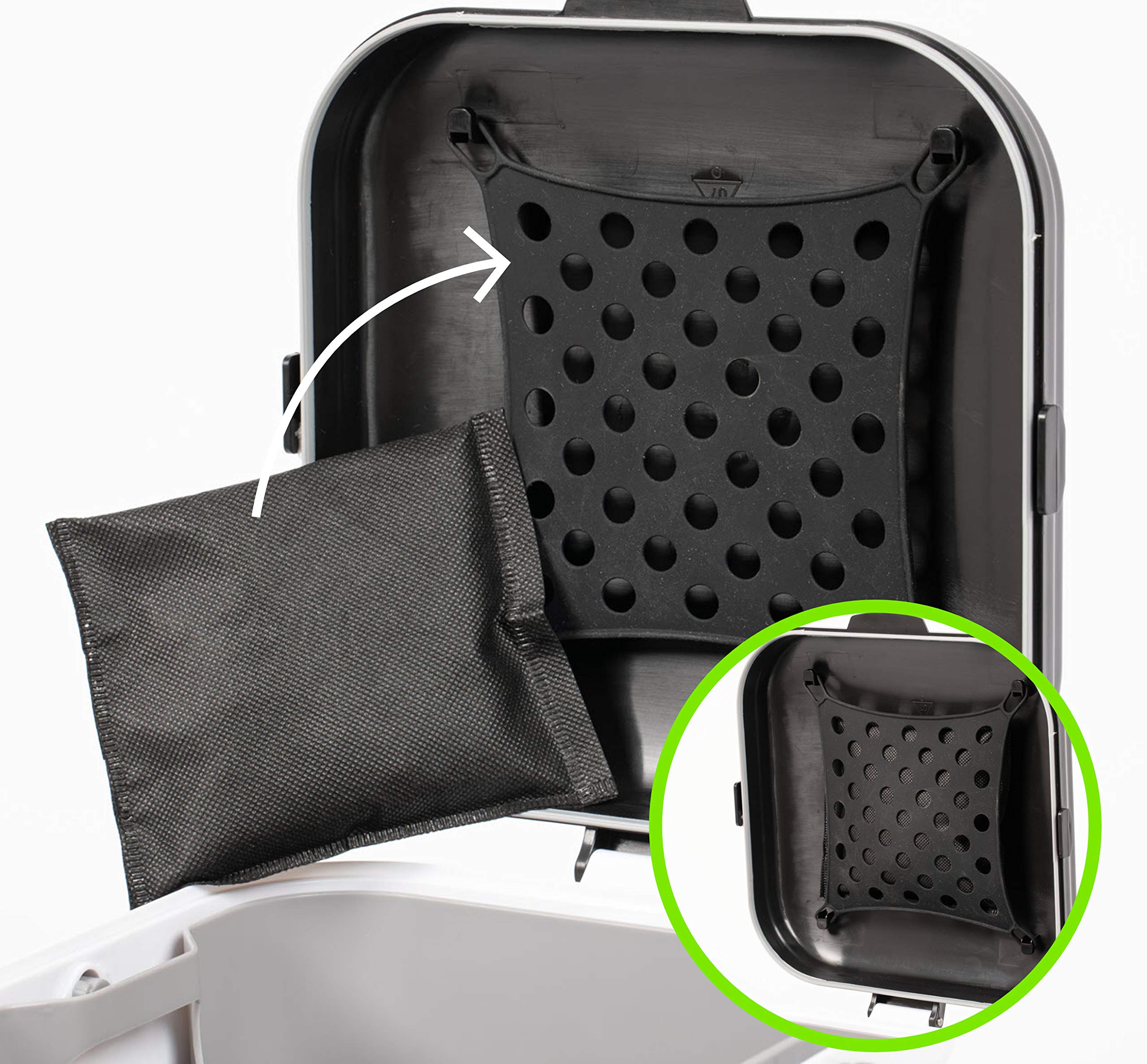 Bamboo Charcoal Deodorizer Bag For Litter Disposal Box/Diaper Pails (4 Pack) - Replacement Inserts For Petfushion Portable Cat L