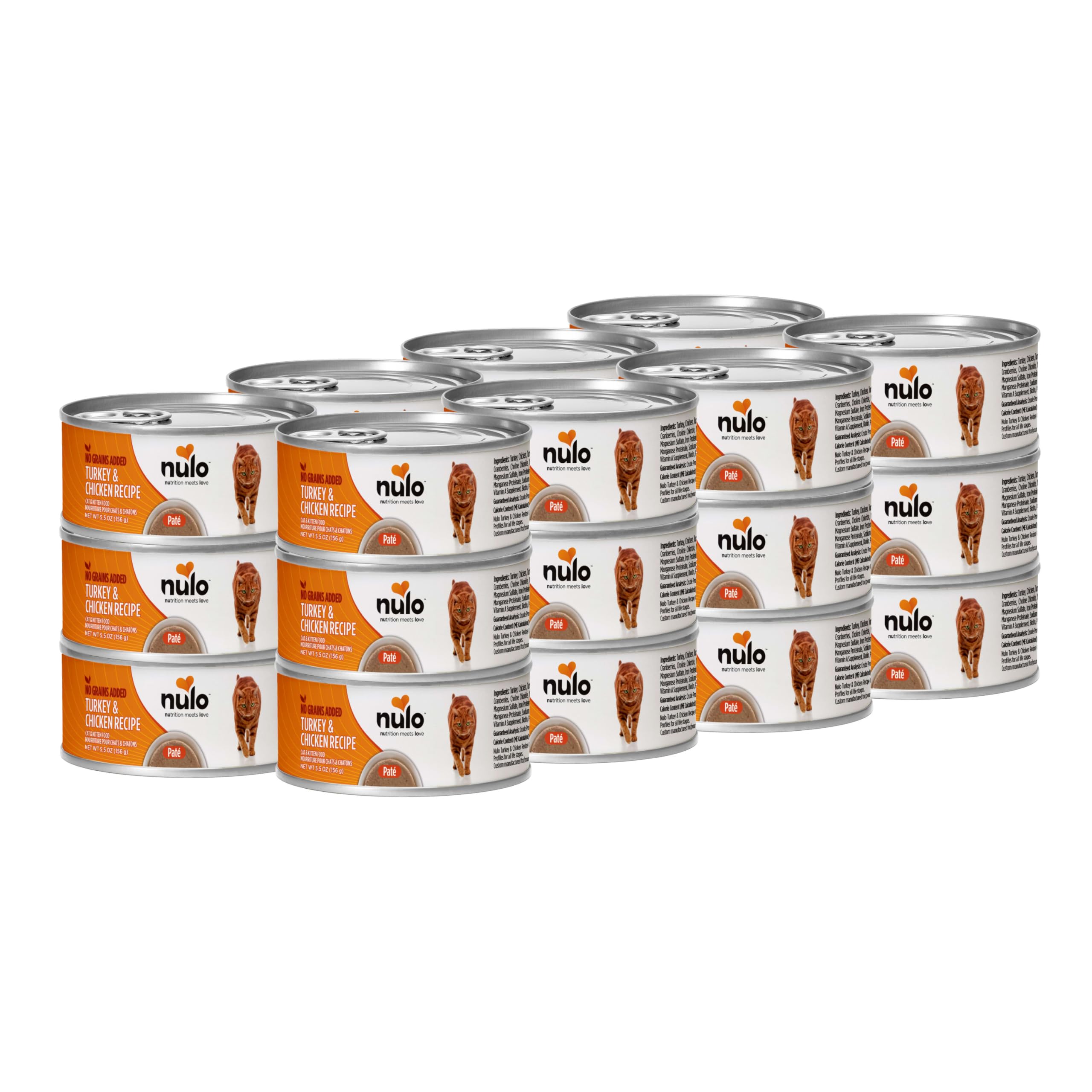 Nulo Freestyle Cat & Kitten Wet Pate Canned Cat Food, Premium All Natural Grain-Free, with 5 High Animal-Based Proteins &Vitamin