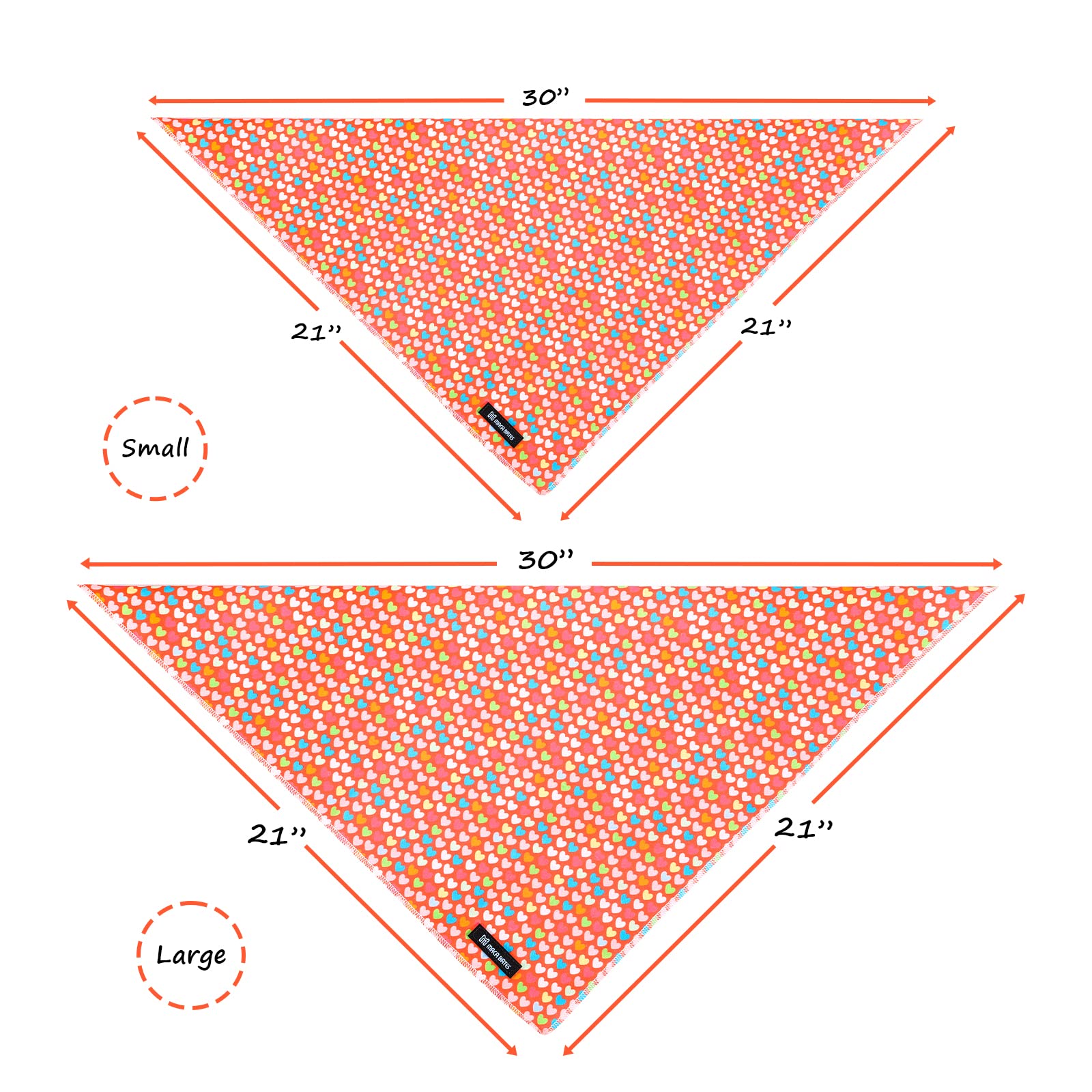 MACA Bates Valentines Day Sweet Heart Dog Bandana Triangle Scarf Handkerchief Soft Cotton Cute Adjustable Puppy Bandanas Gift fo
