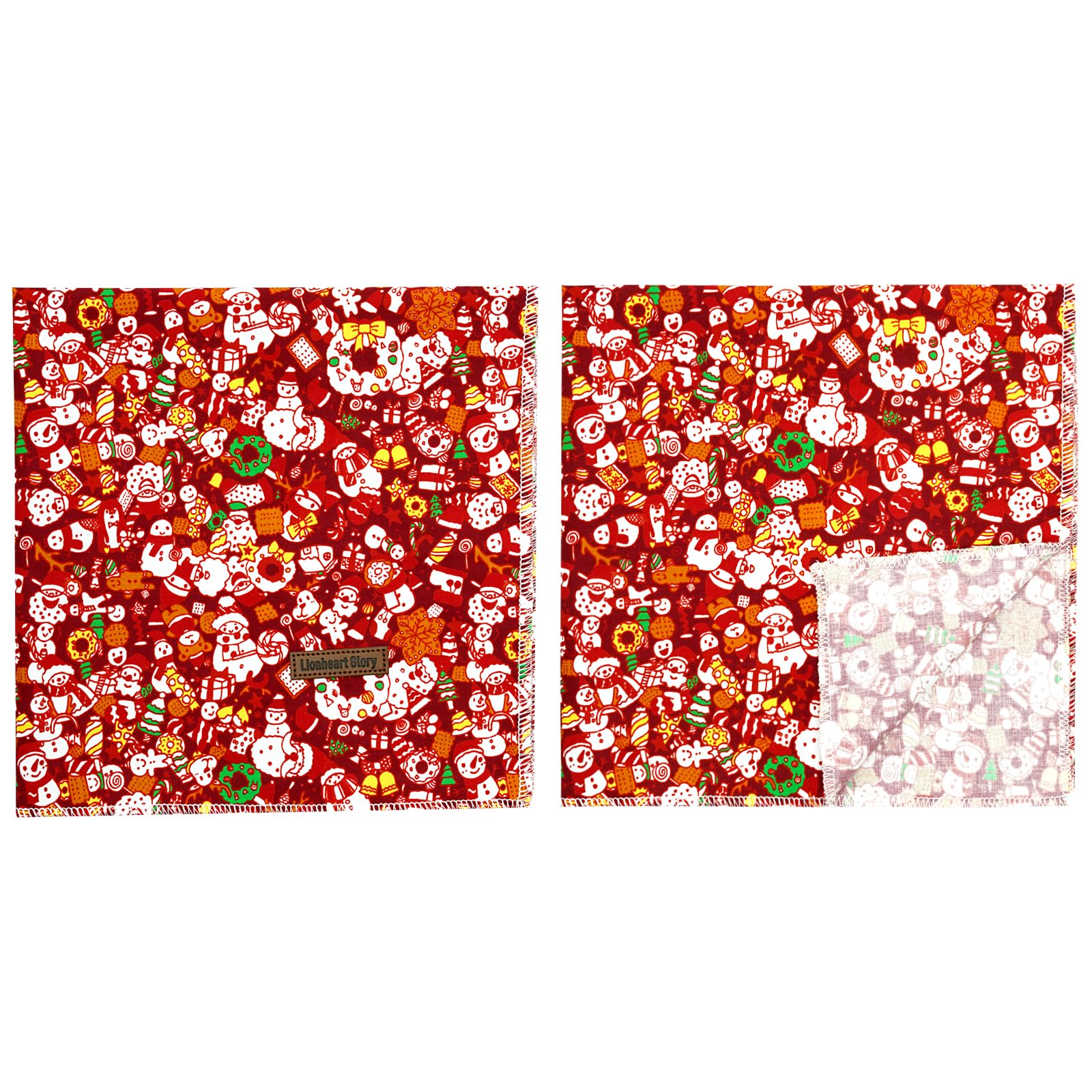 Lionheart Red Dog Bandana - Soft, Washable Square Scarf, Adjustable For Small Dogs 1 Pack
