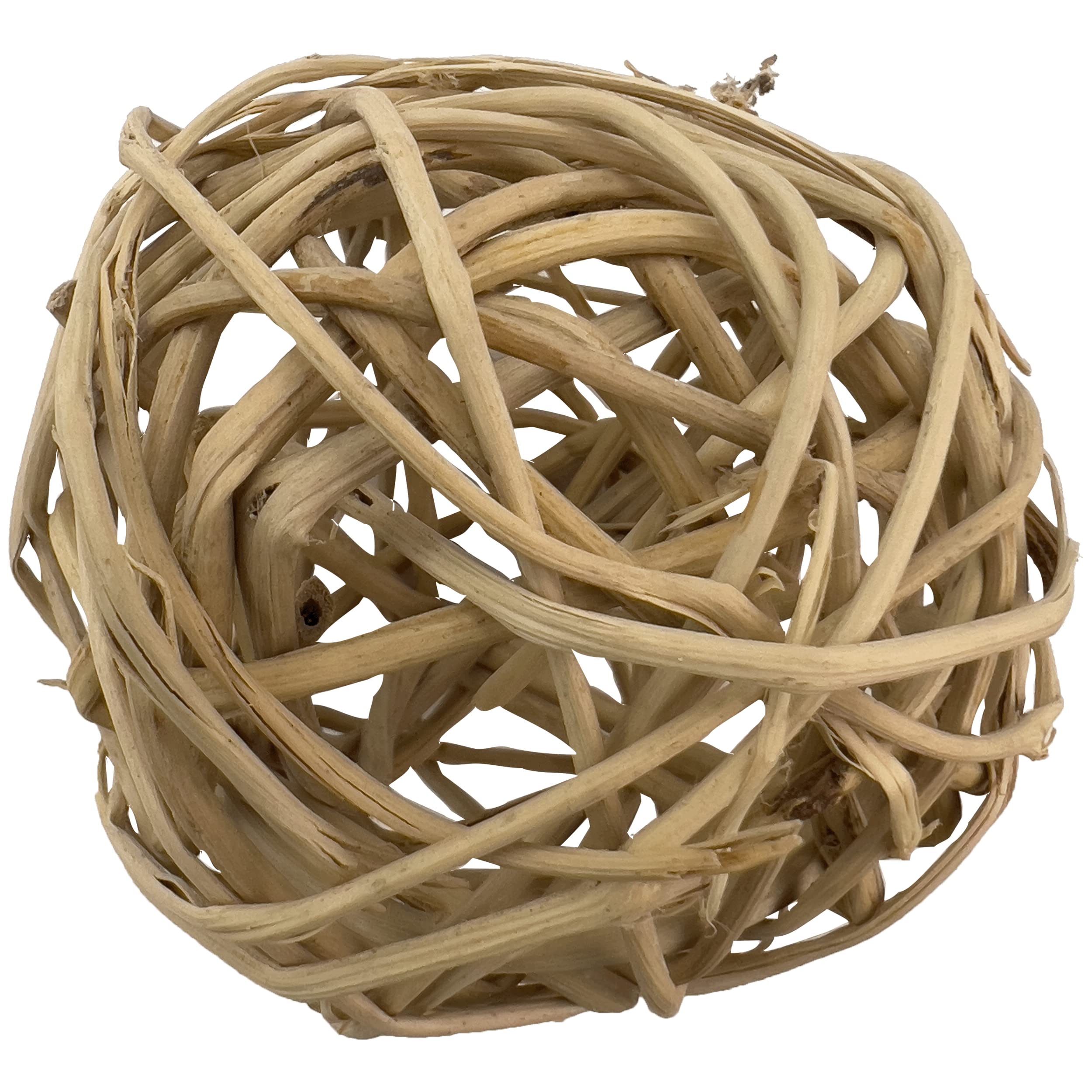 5055 Medium Natural Vine Balls Pk8 - Handwoven Natural Rattan Vine Balls, Easy To Chew And Break, Stuffable, Lightweight, Great