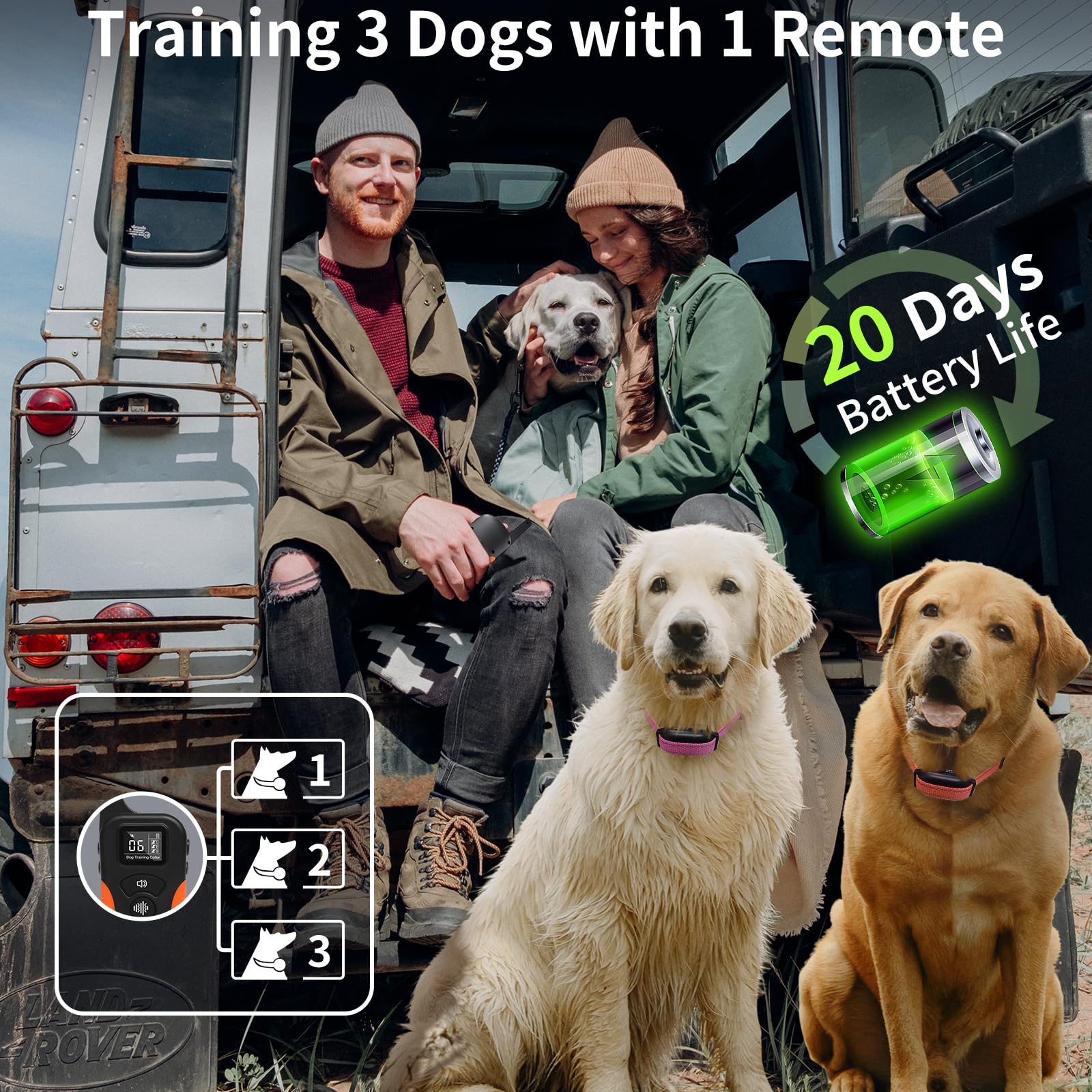 Paipaitek No Shock Dog Training Collar With Remote 3300Ft Range, Strong Vibrating Dog Collar Beep And Vibrate Only, Waterproof &