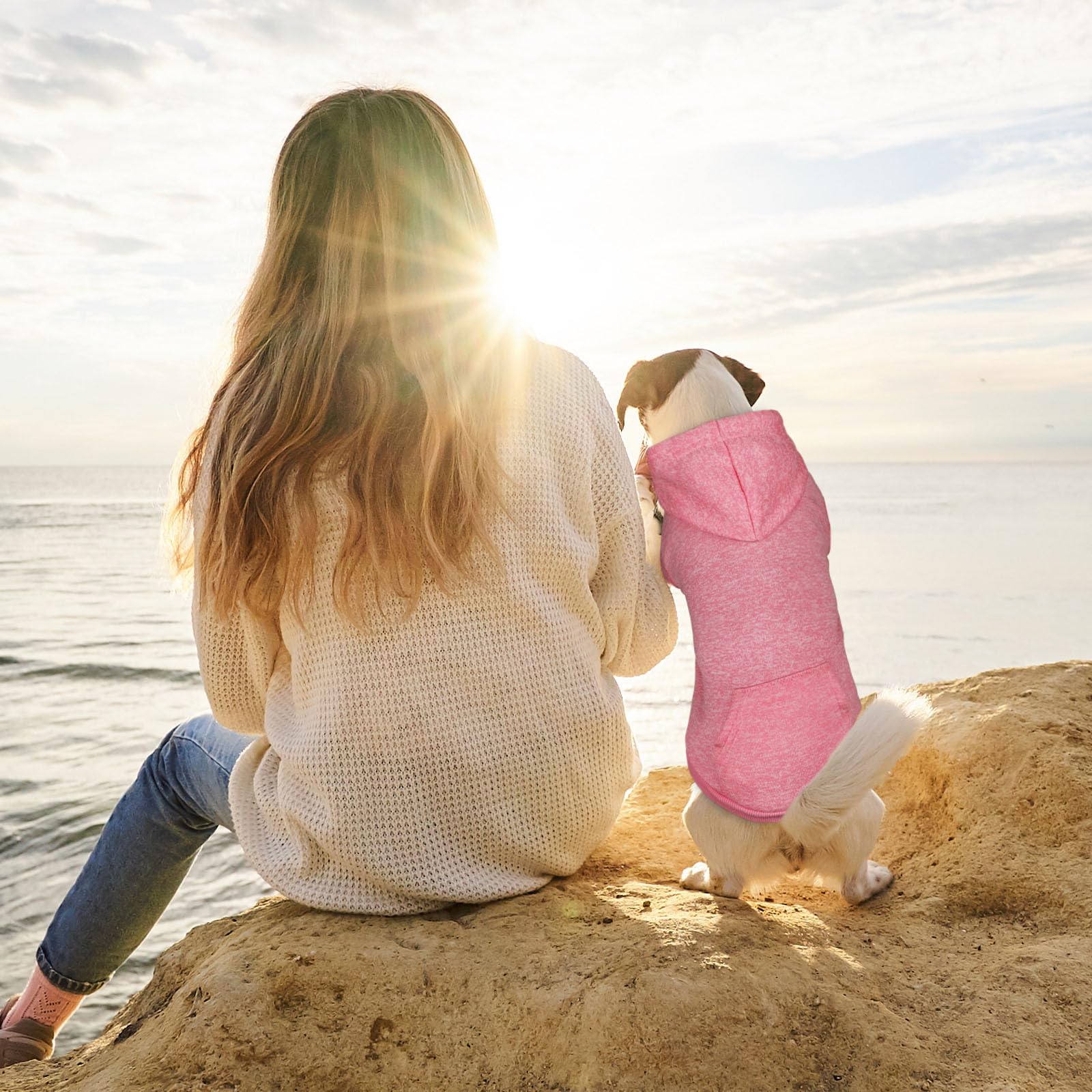 Dog Sweaters For Small Dogs Dog Hoodie Fleece Soft Pet Clothes Sweatshirt With Pocket Pet Hoodie For Small Dogs Puppy Sweater(Pi