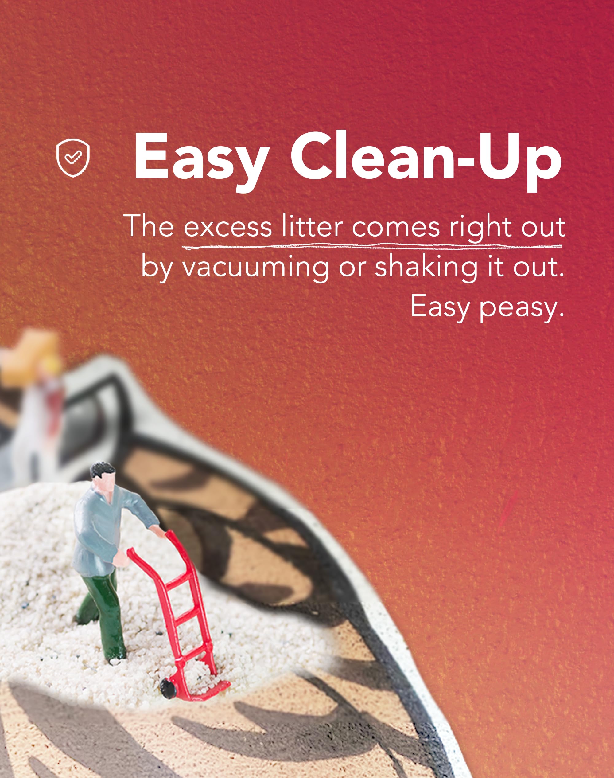 Lukamoo Cute Cat Litter Mat (24''X16''), Large, For Kitty Litter & Cute Cat Litter Box, Clean My Poop