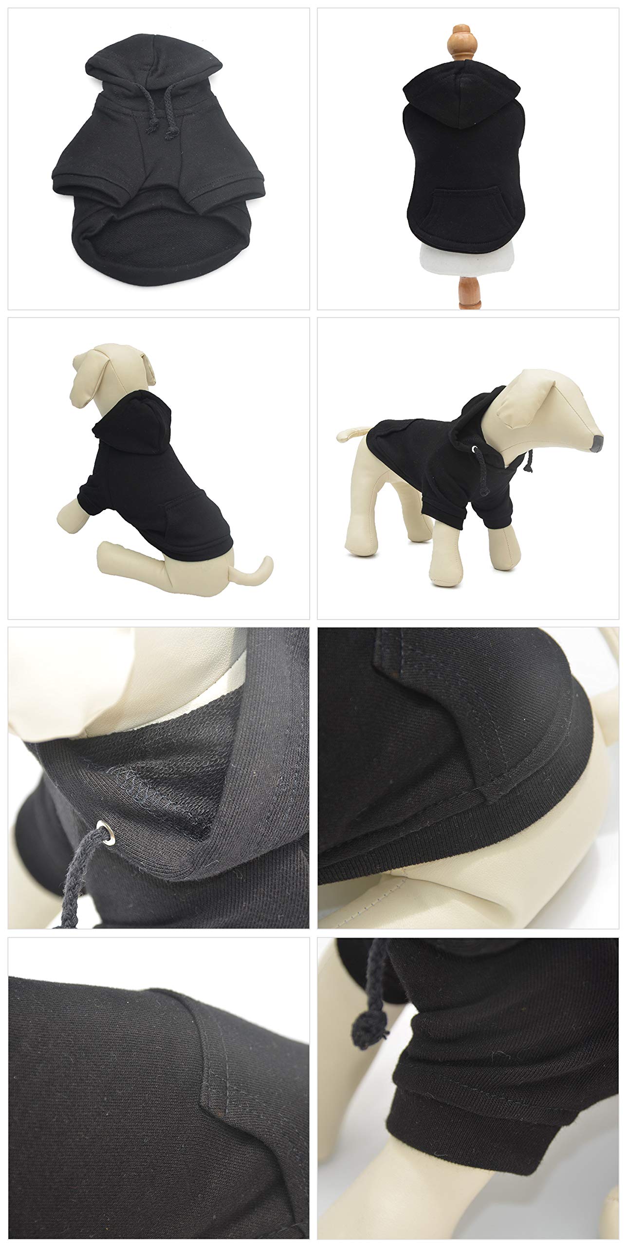 Lovelonglong Pet Clothing Clothes Dog Coat Hoodies Winter Autumn Sweatshirt For Small Middle Large Size Dogs 11 Colors 100% Cotton 2018 New (S, Sky-Blue)