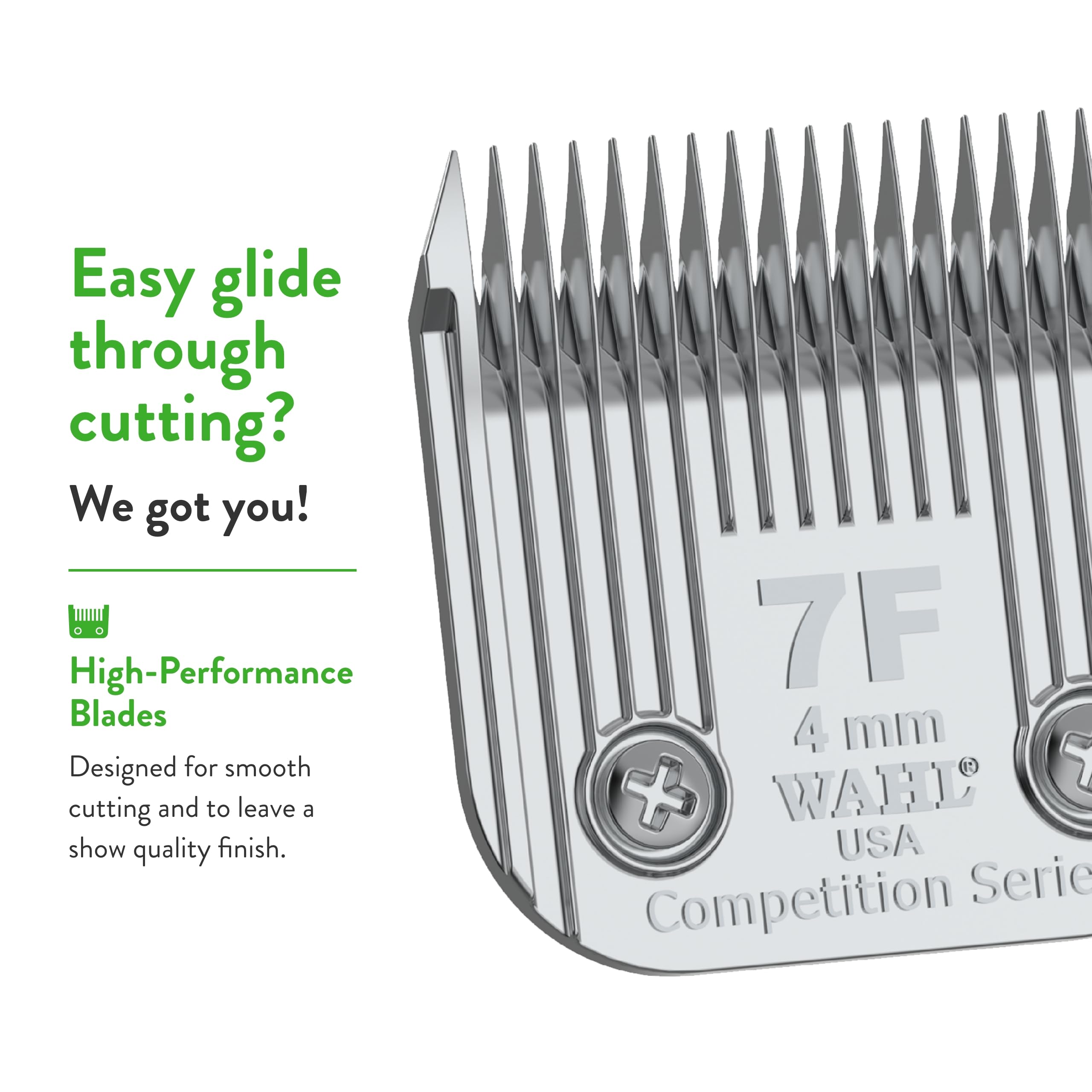 Wahl Professional Animal Competition Series Detachable Blade - 4/25-Inch Cut Length, 7F Full Medium (2368-100)