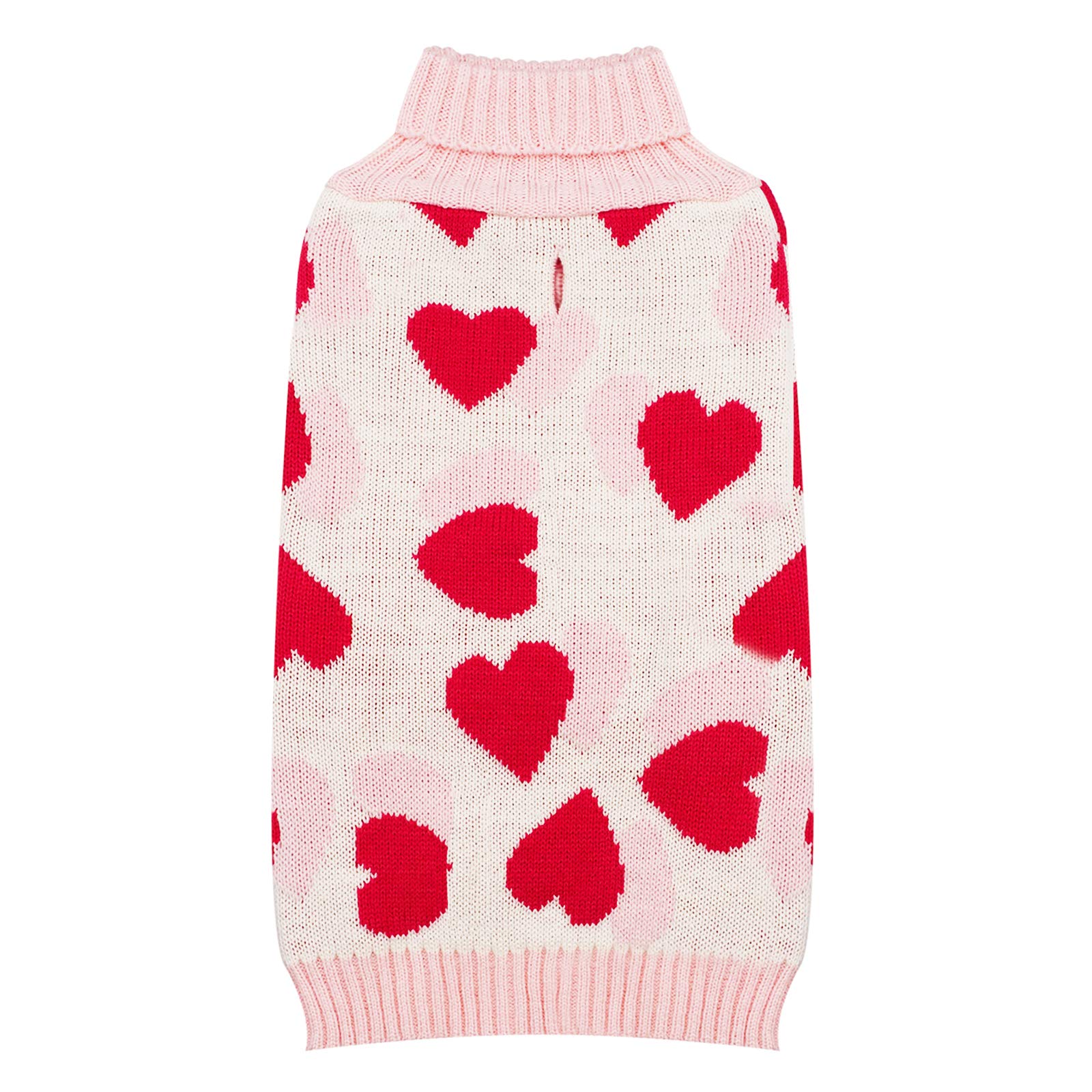 Kyeese Dogs Sweaters Red Heart With Leash Hole,Xs