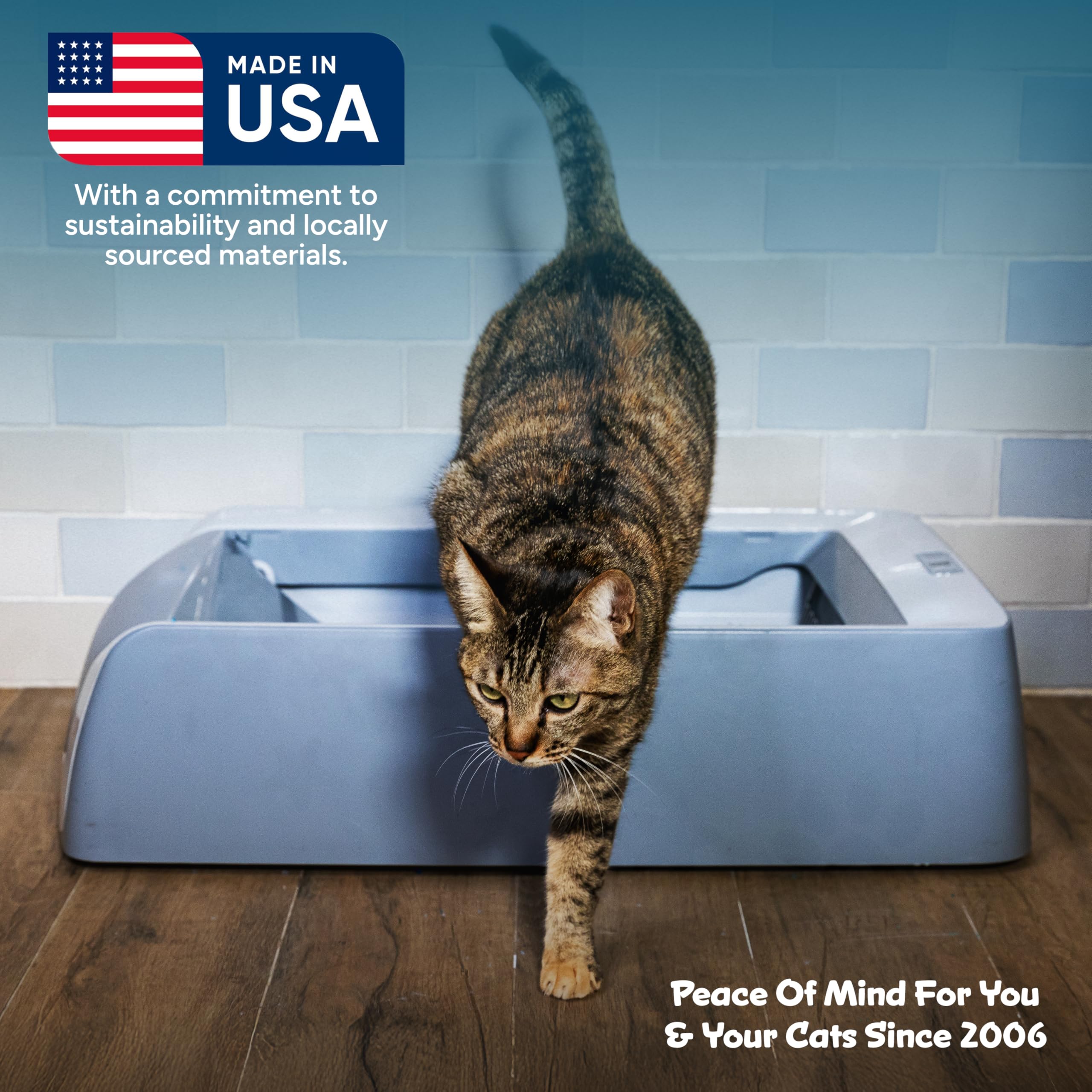 Forever Litter Tray, Petsafe Scoopfree Compatible Reusable Cat Litter Tray, Made In Usa. Durable 100% Recycled Abs Wont Stain, S
