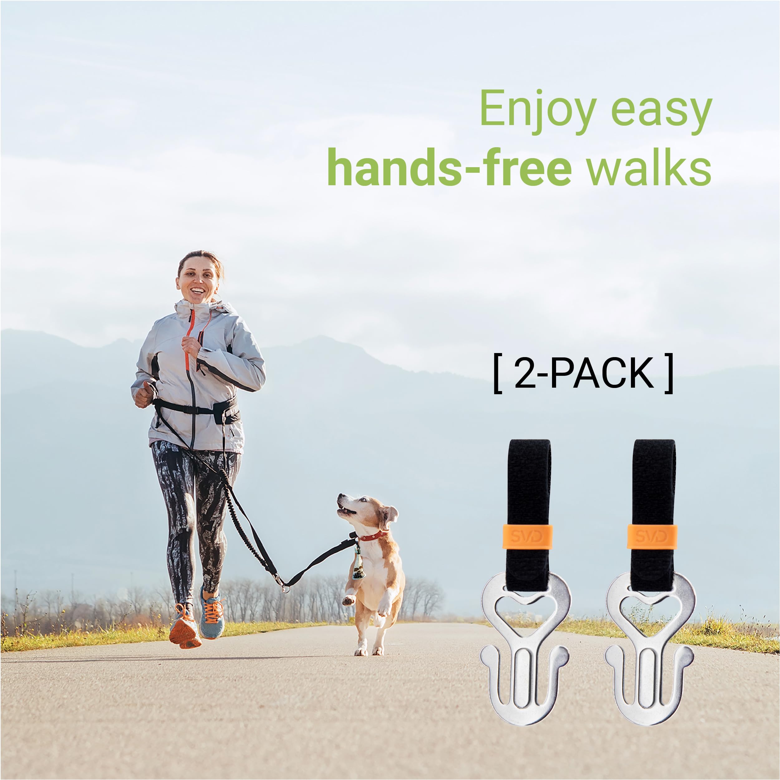 Svd.Pet 2Pc Dog Poop Bag Holder, Stainless Steel Waste Bag Holder, Dog Poop Bag Carrier, Hand Free Holder (Metal)
