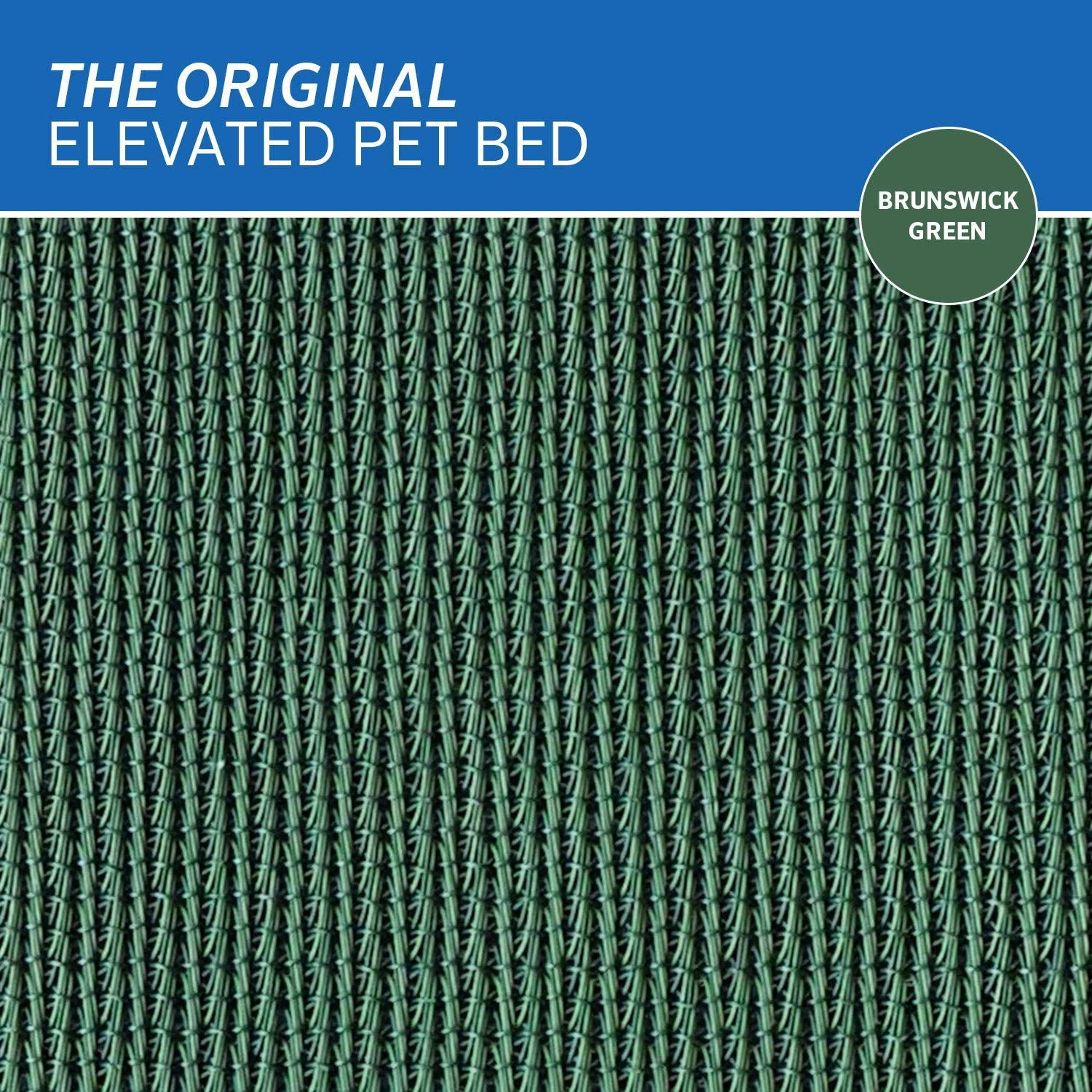 Coolaroo The Original Cooling Elevated Pet Bed,Brunswick Green, Small