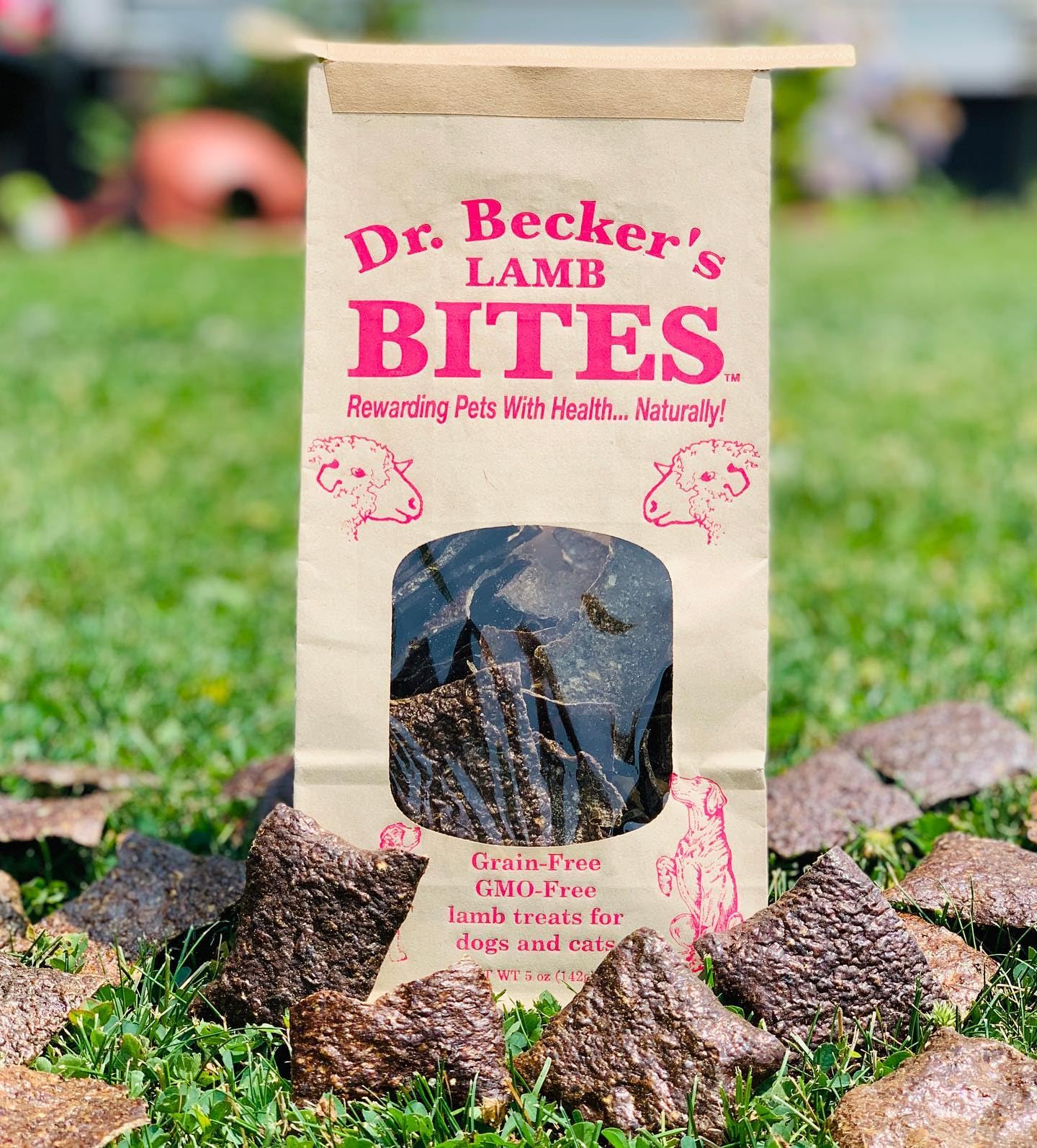 Dr. Becker's Lamb Bites - 100% Pure Meat Protein, Grain-Free Training Treats for Dogs & Cats, 5 oz