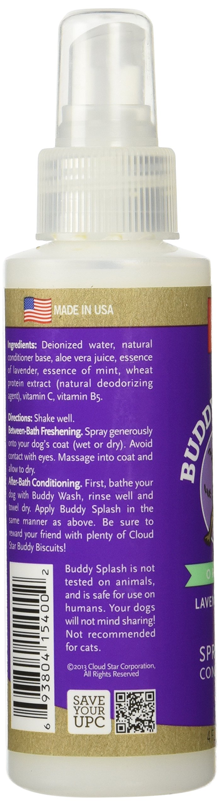 Buddy Biscuits Buddy Splash Lavender & Mint Spritzer & Conditioner, 4 Fz