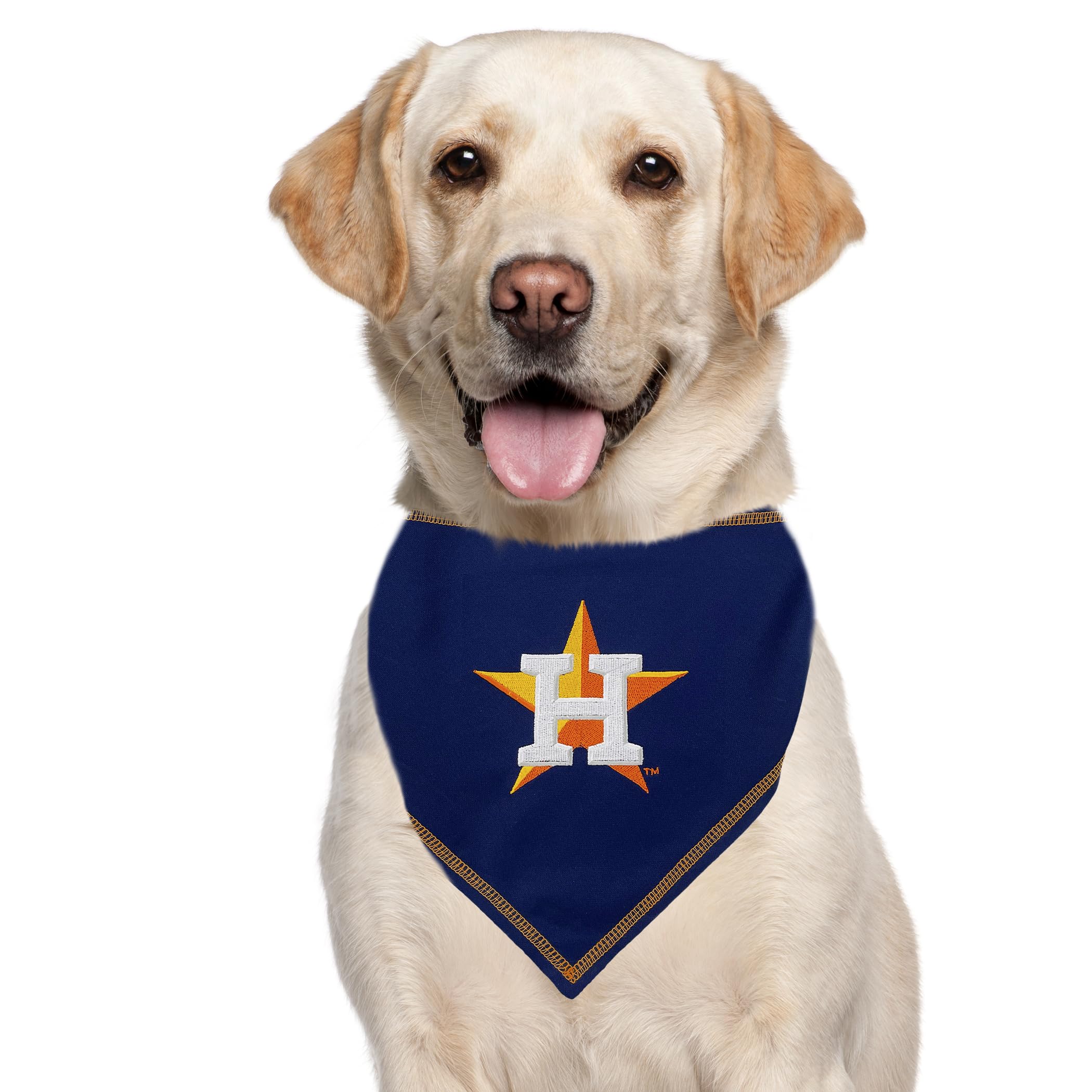 Pets First Mlb Houston Astros Tie Bandana, Large/X-Large. Dog Bandana Scarf Bib For Pet Cat Dog. The Ultimate Game-Day, Party Ba