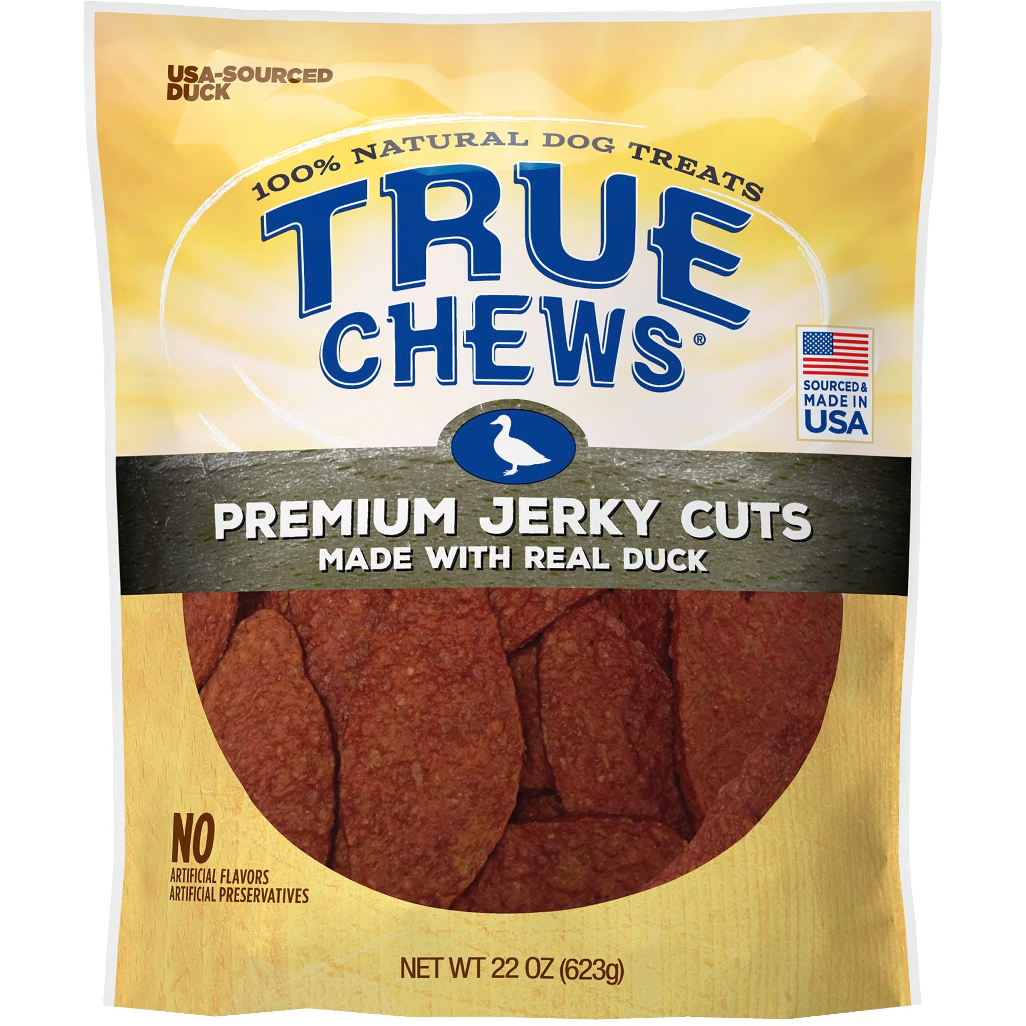 Blue Buffalo True Chews Premium Jerky Cuts Natural Dog Treats, Duck 22 oz bag