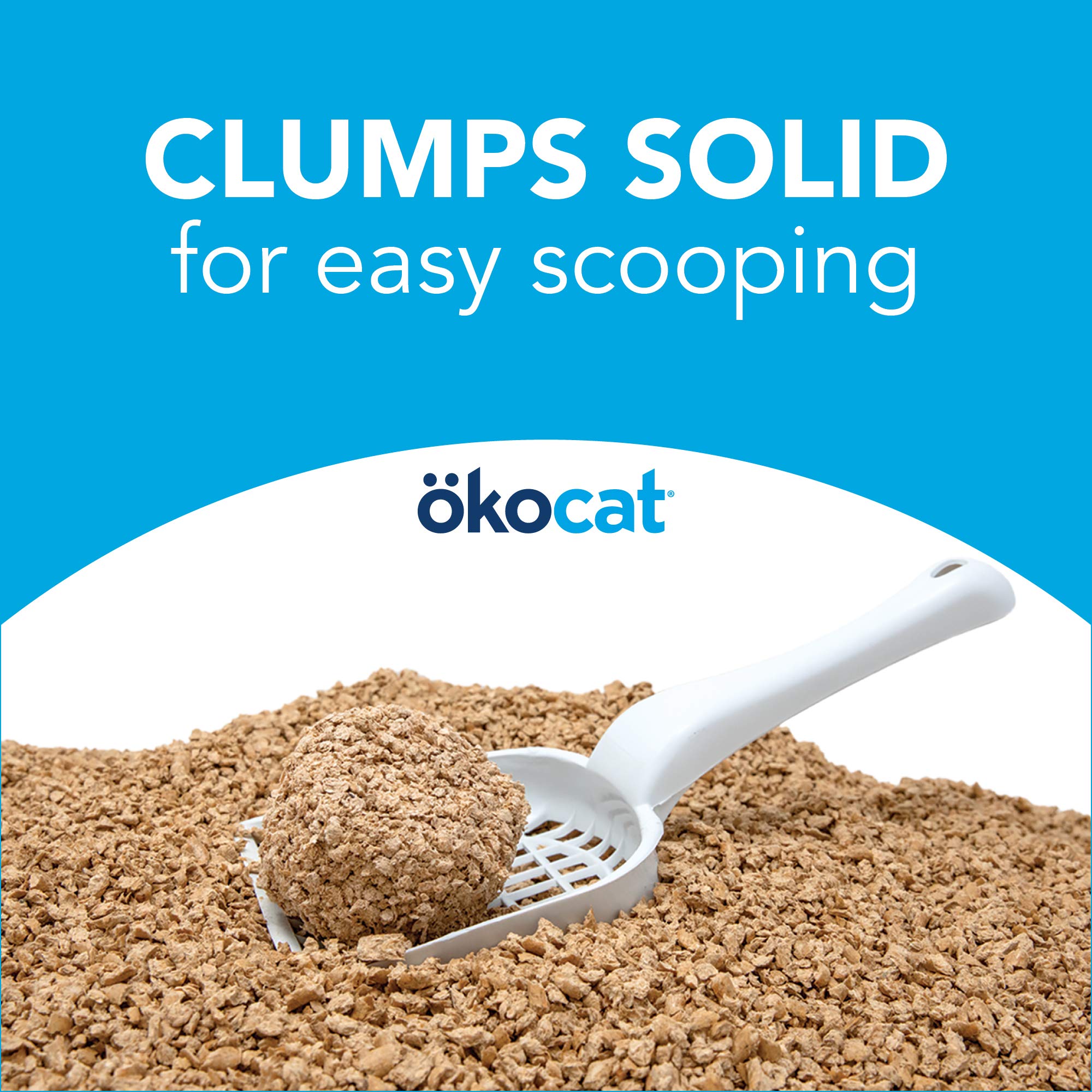 Ökocat Original Wood Clumping Cat Litter, Unscented, 13.2 Pounds - Natural Ingredients, Stops Odor, Clumps Solid, 99% Dust Free, Great For All Cats