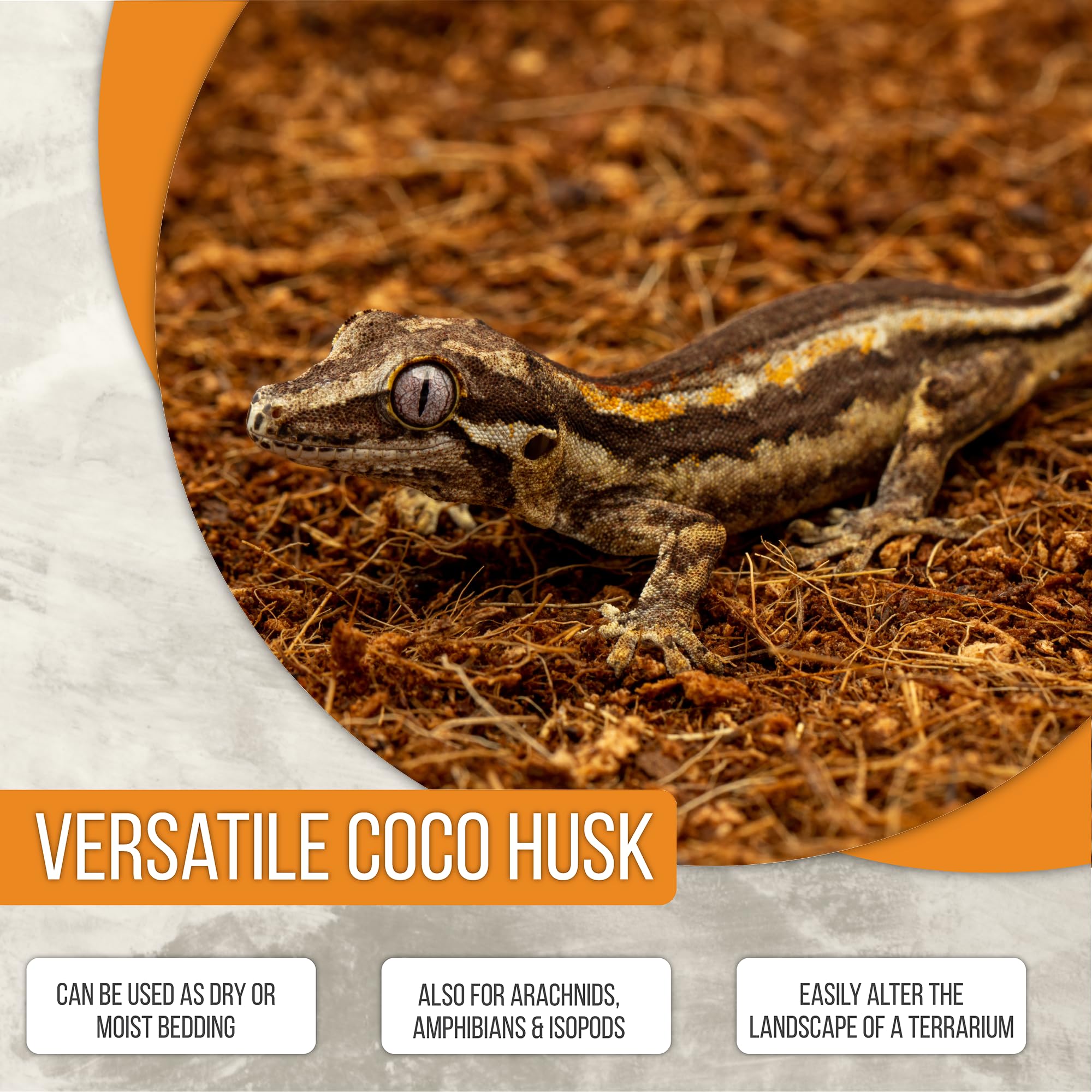 Reptiearth Fine Coconut Fiber Substrate, Fluffy Small-Strand Reptile Substrate And Snake Bedding For Bioactive Terrarium Tanks,