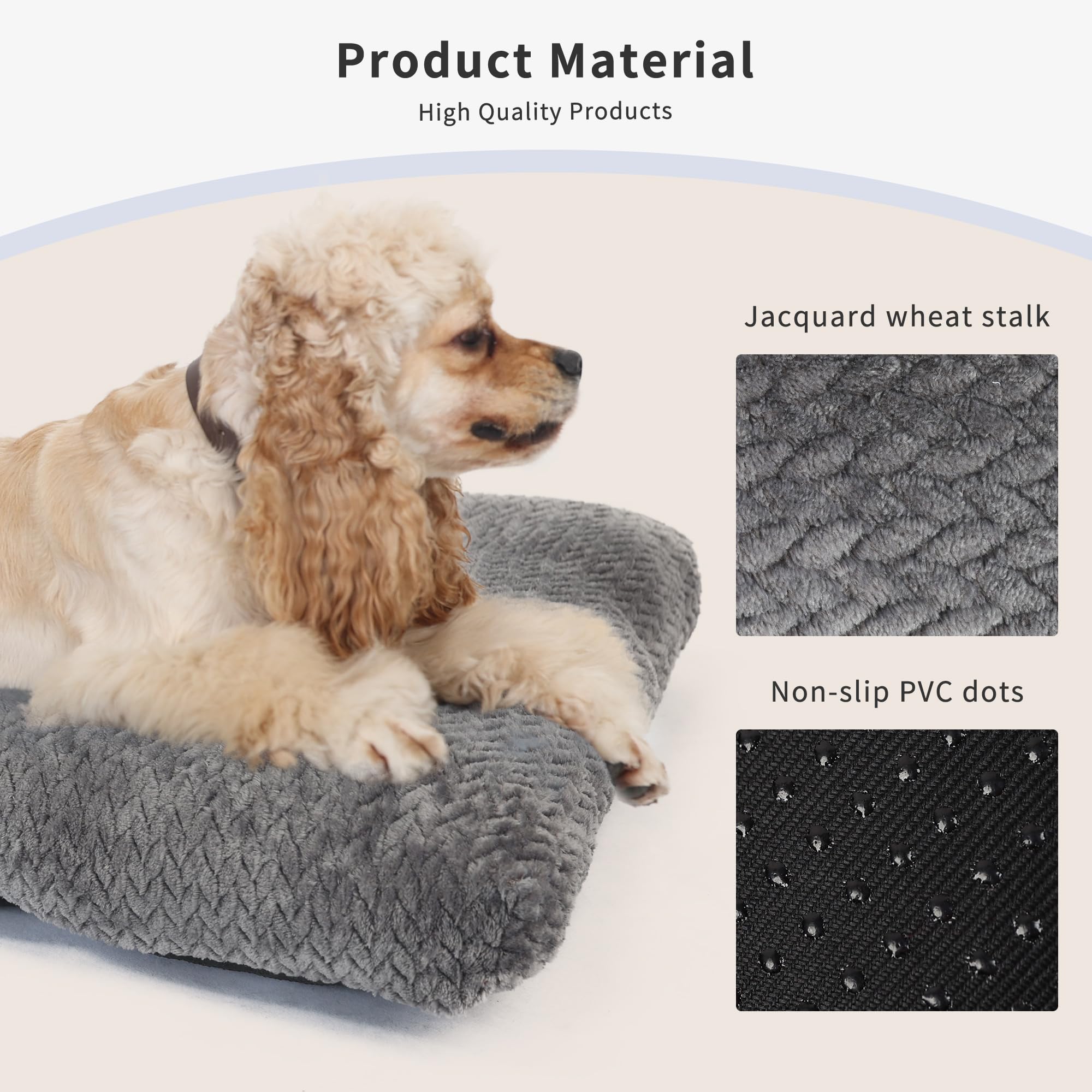 Dog Beds For Crates Washable 36 Inch For Medium Large Dogs Soft And Fluffy Cages Up To 70 Lbs Pet Bed Mat Pillows Kennel Pads Gr