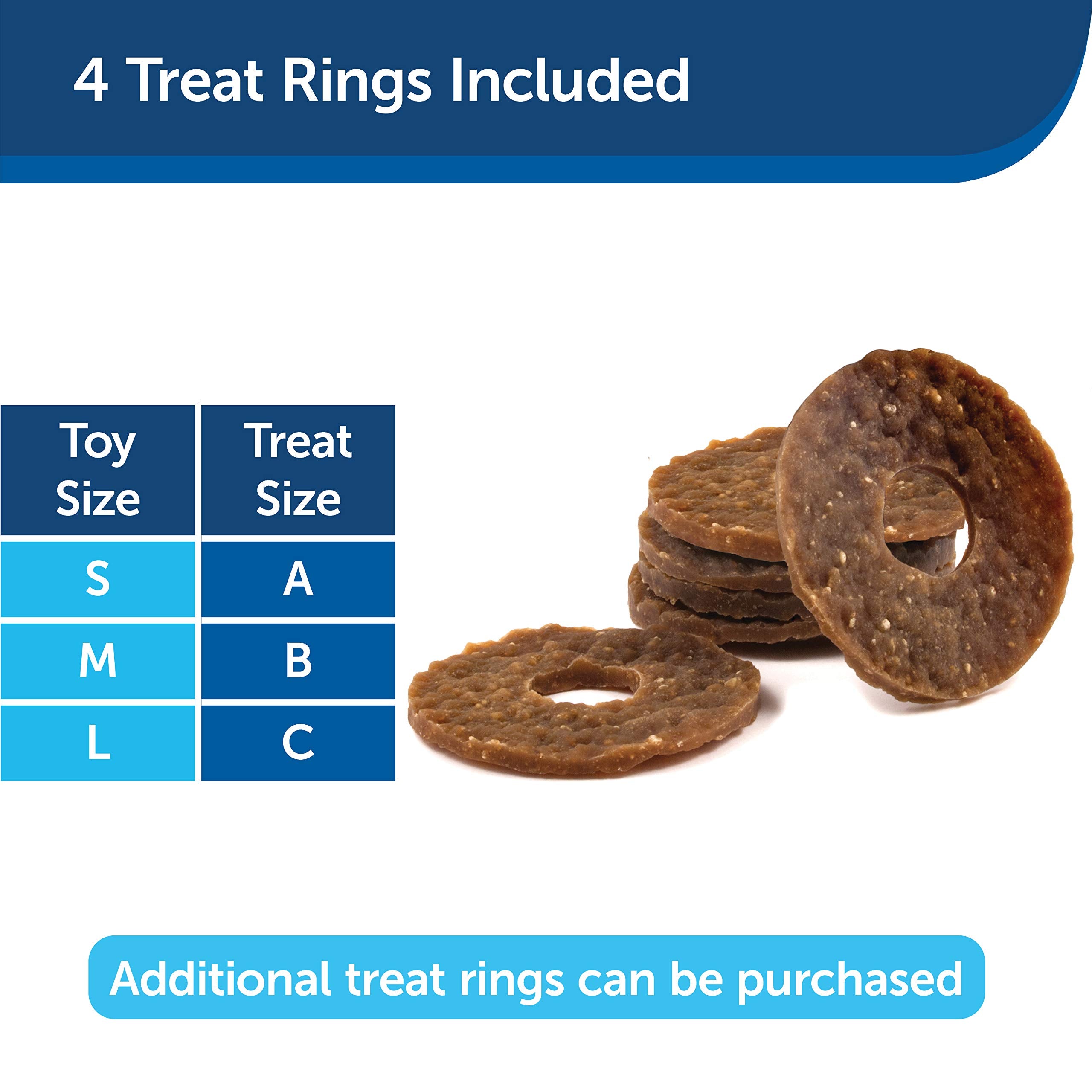 Petsafe Busy Buddy Treat Holding Jack Dog Toy - Strong Chewers - Challenging - Treat Rings Included - Small