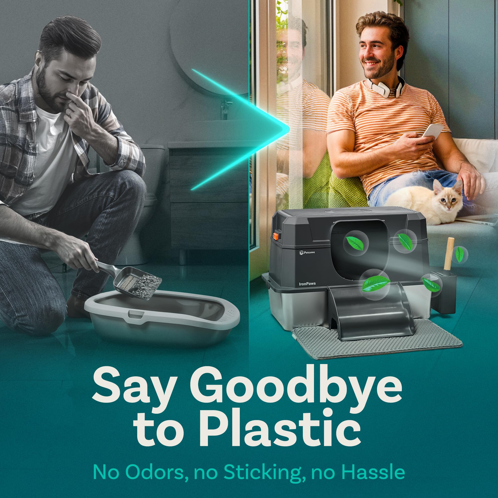 Stainless Steel Litter Box With Lid Stainless Steel Cat Liter Box Xl High Sides Metal Litter Box Large Kitty Liter Box Enclosed